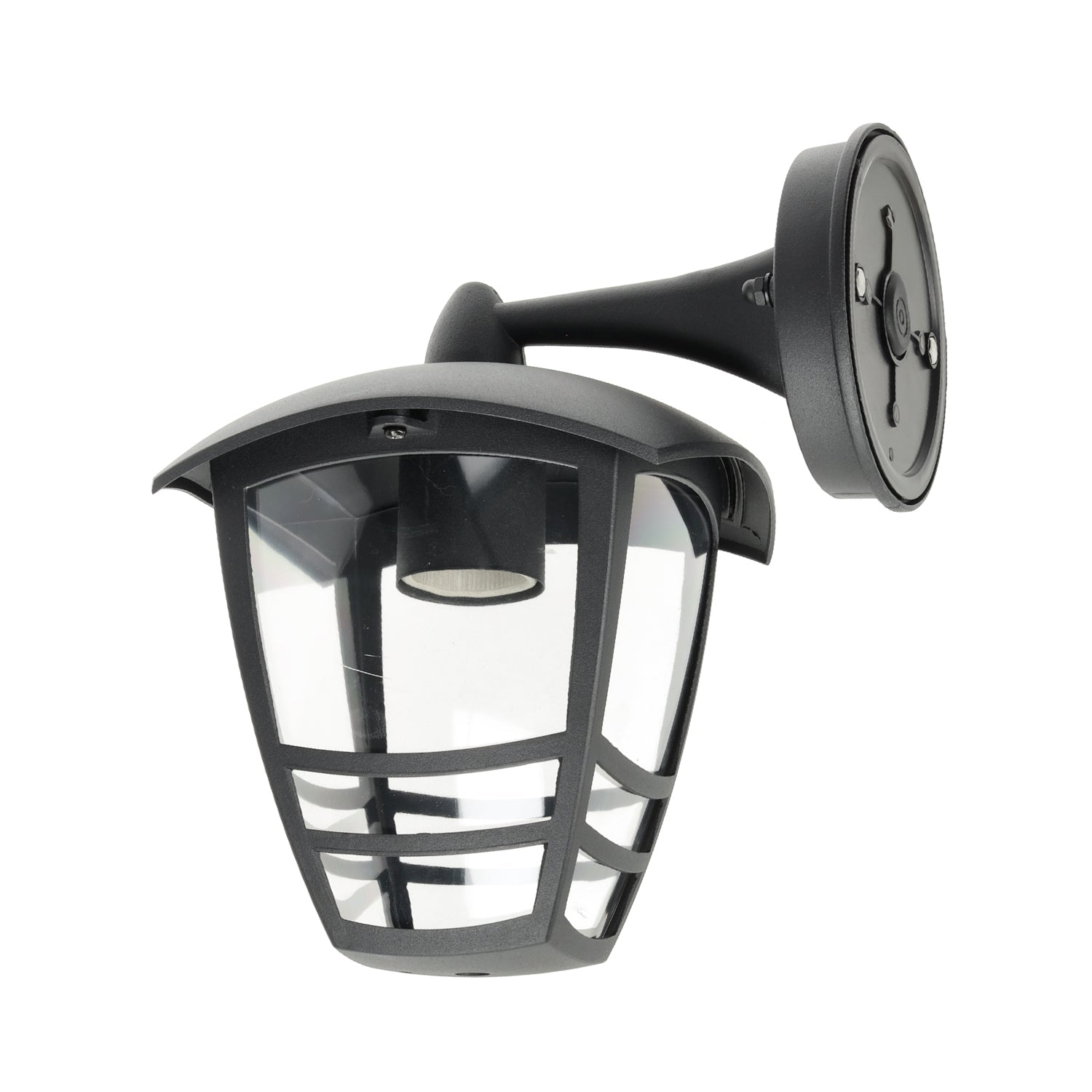 Kinkiet ogrodowy 1xE27 IP54 Lampa elewacyjna czarna DÓŁ - LAITICA