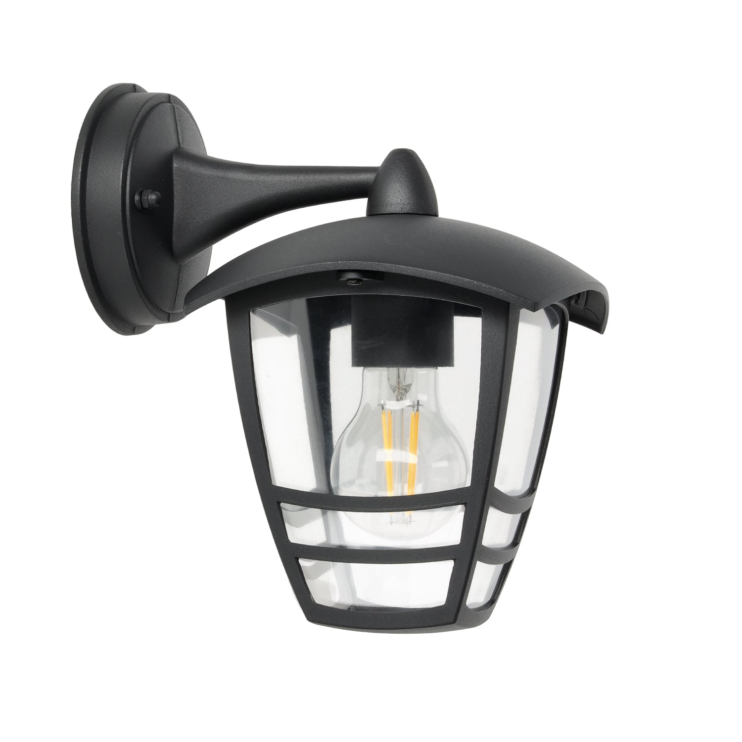 Kinkiet ogrodowy 1xE27 IP54 Lampa elewacyjna czarna DÓŁ - LAITICA