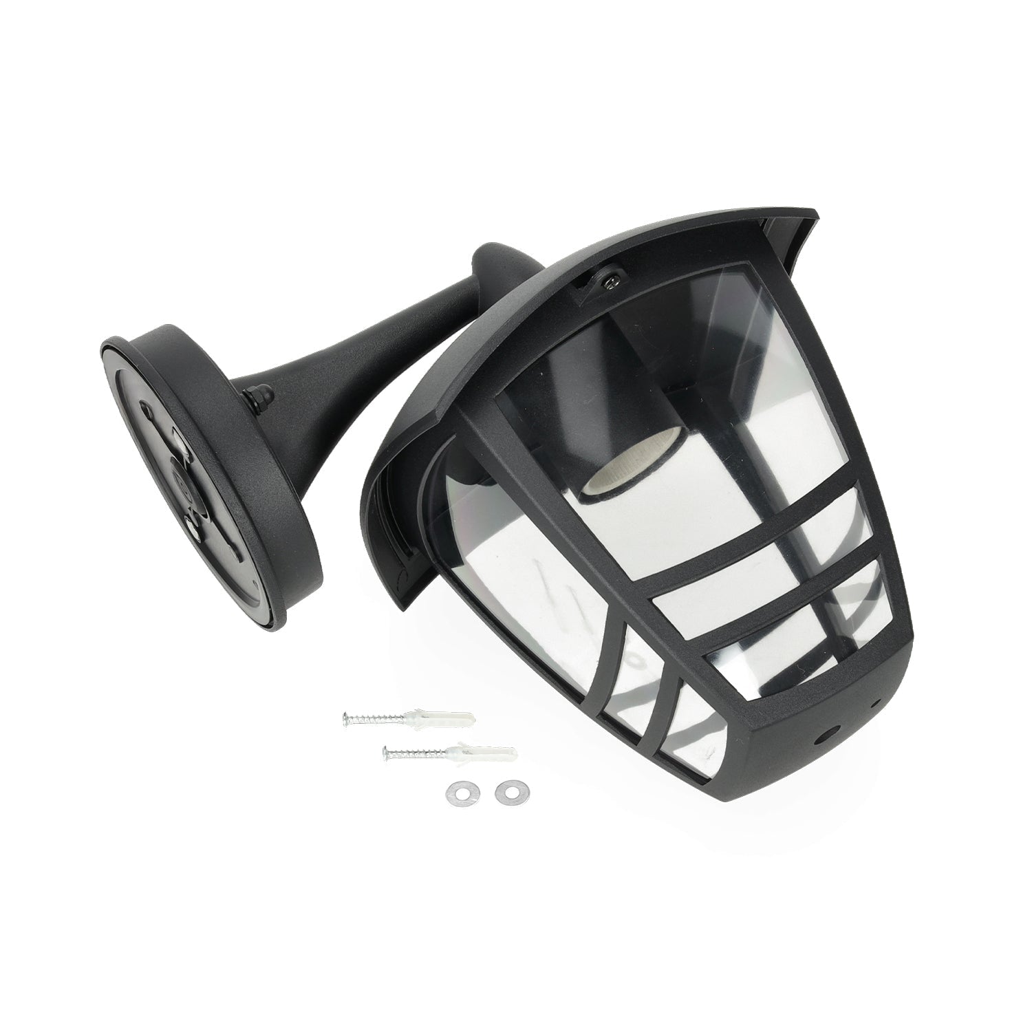 Kinkiet ogrodowy 1xE27 IP54 Lampa elewacyjna czarna DÓŁ - LAITICA