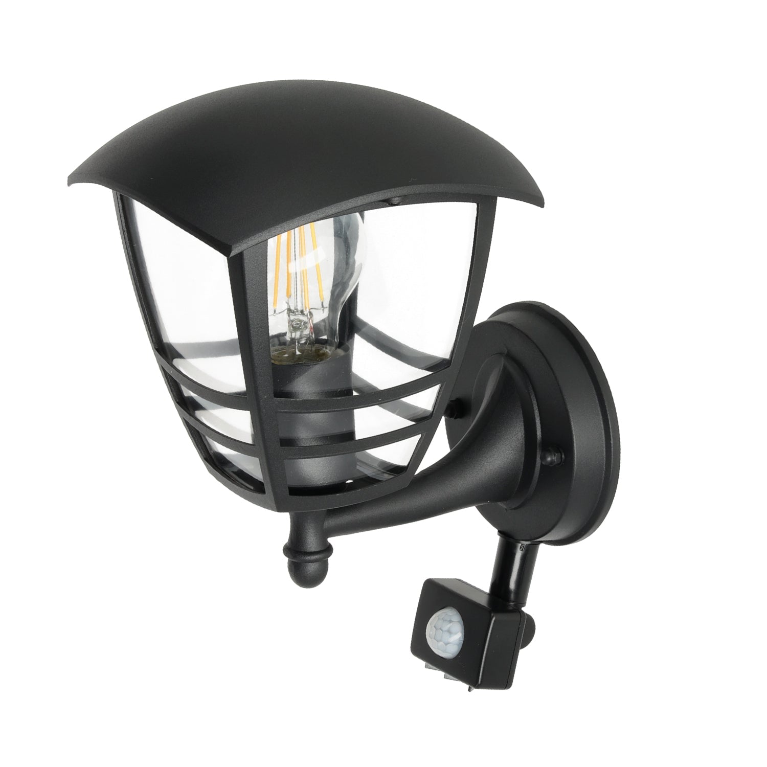 Kinkiet ogrodowy 1xE27 LX Lampa elewacyjna z czujnikiem IP54 - LAITICA
