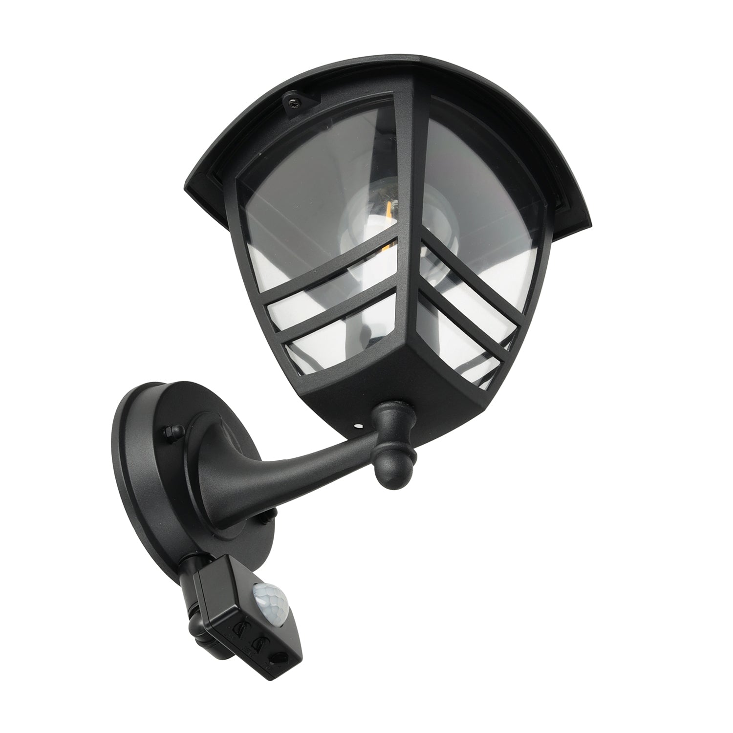 Kinkiet ogrodowy 1xE27 LX Lampa elewacyjna z czujnikiem IP54 - LAITICA