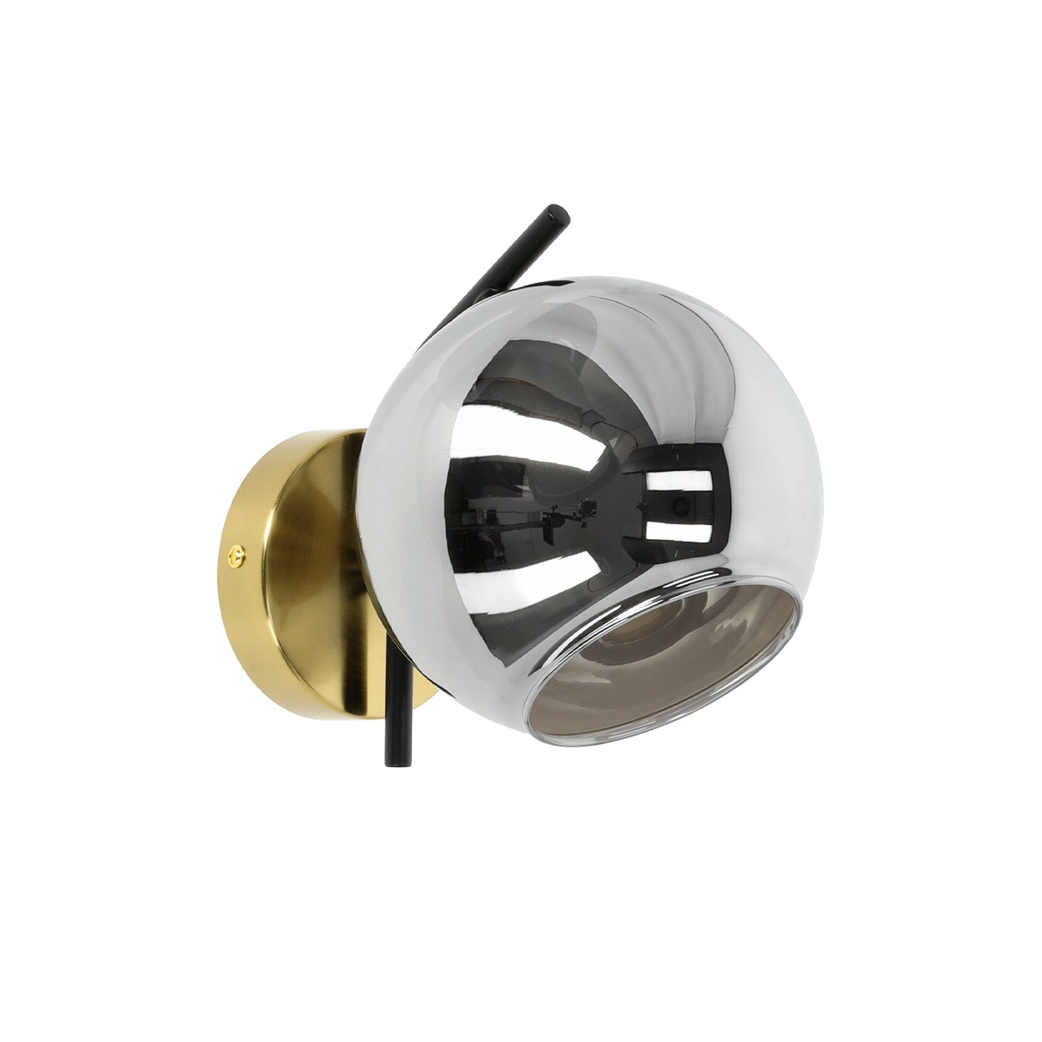 Kinkiet Ścienny 1xE14 Szklany Popielaty Klosz Elegancka Lampa - LAITICA