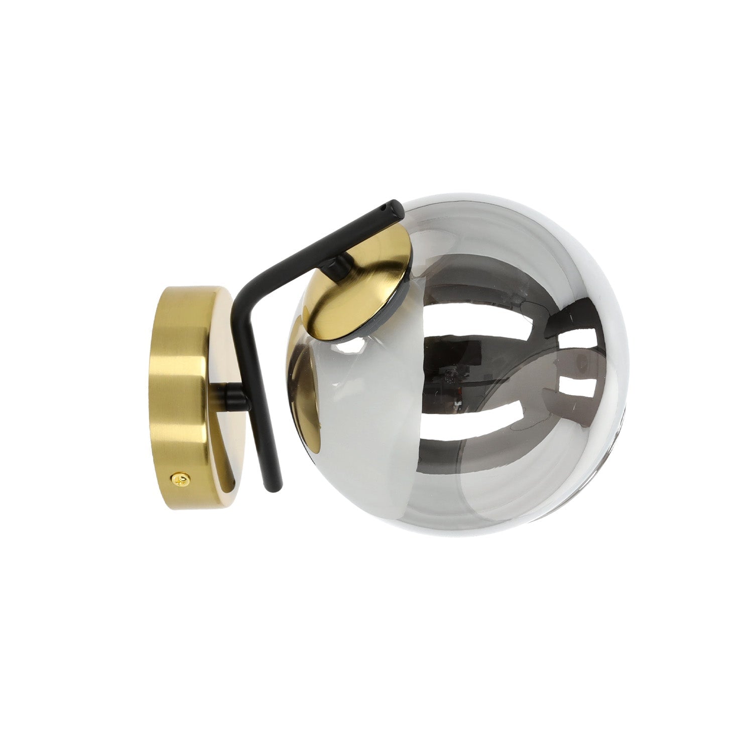 Kinkiet Ścienny 1xE14 Szklany Popielaty Klosz Elegancka Lampa - LAITICA