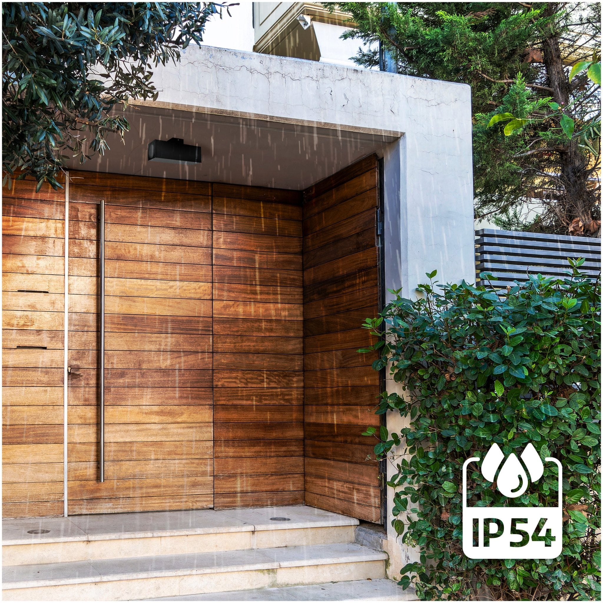 Kinkiet ścienny AVA 4 dwustronny KWADRATOWY CZARNY IP54 GU10 na zewnątrz - LAITICA