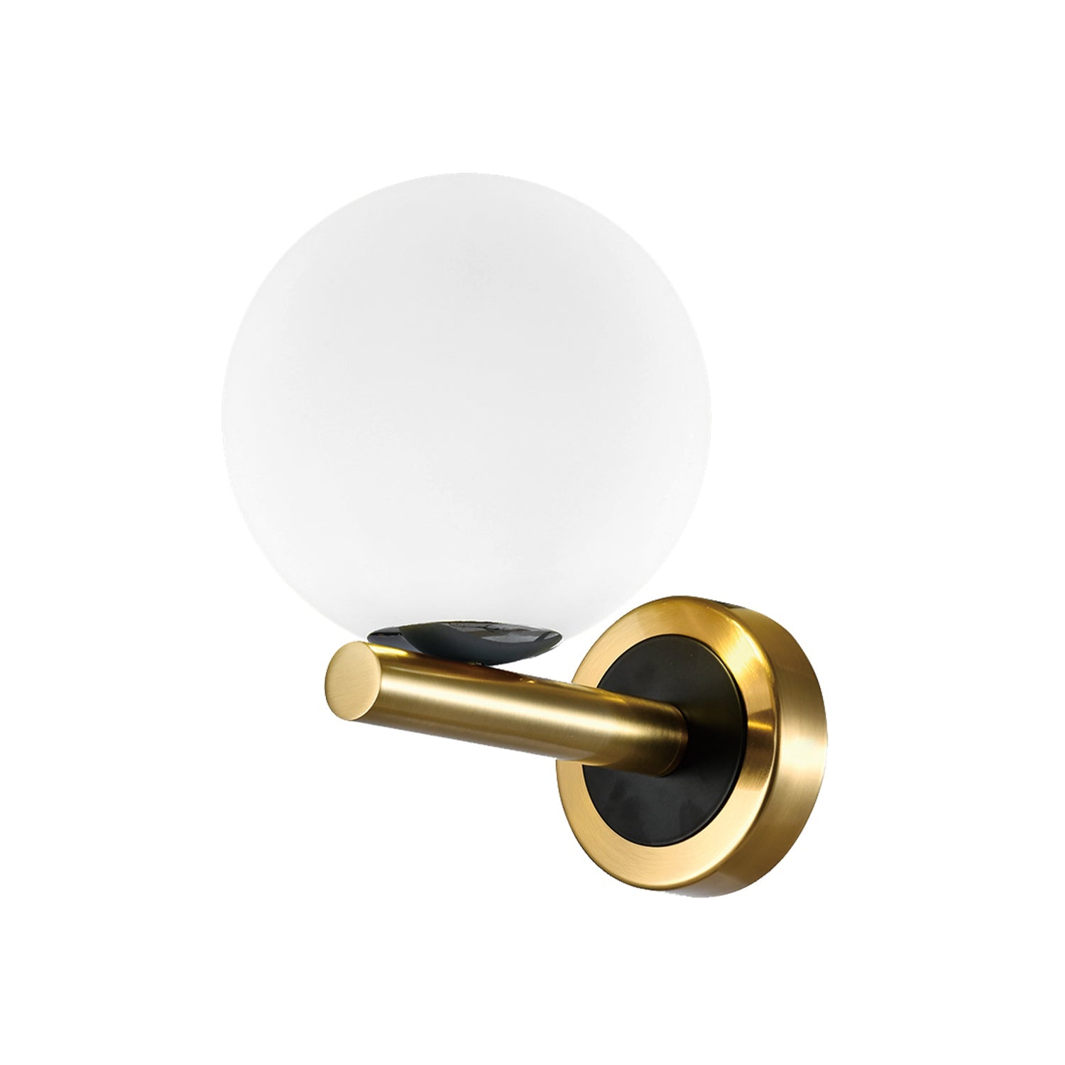 Kinkiet Ścienny Elegancka Lampa ze szklanym kloszem 1xG9 Złoto - Czarny - LAITICA