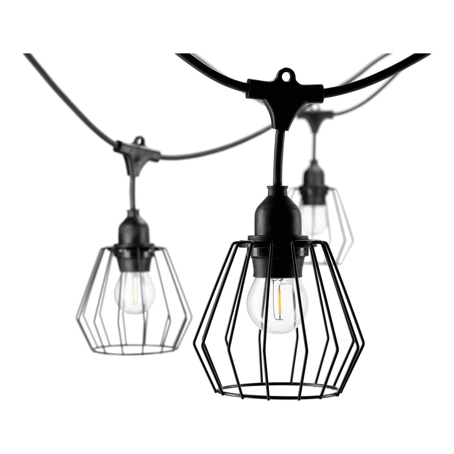 Klosz do girlandy CRETE D1 czarny 5 sztuk do zestawu metalowy 12,5cm - LAITICA