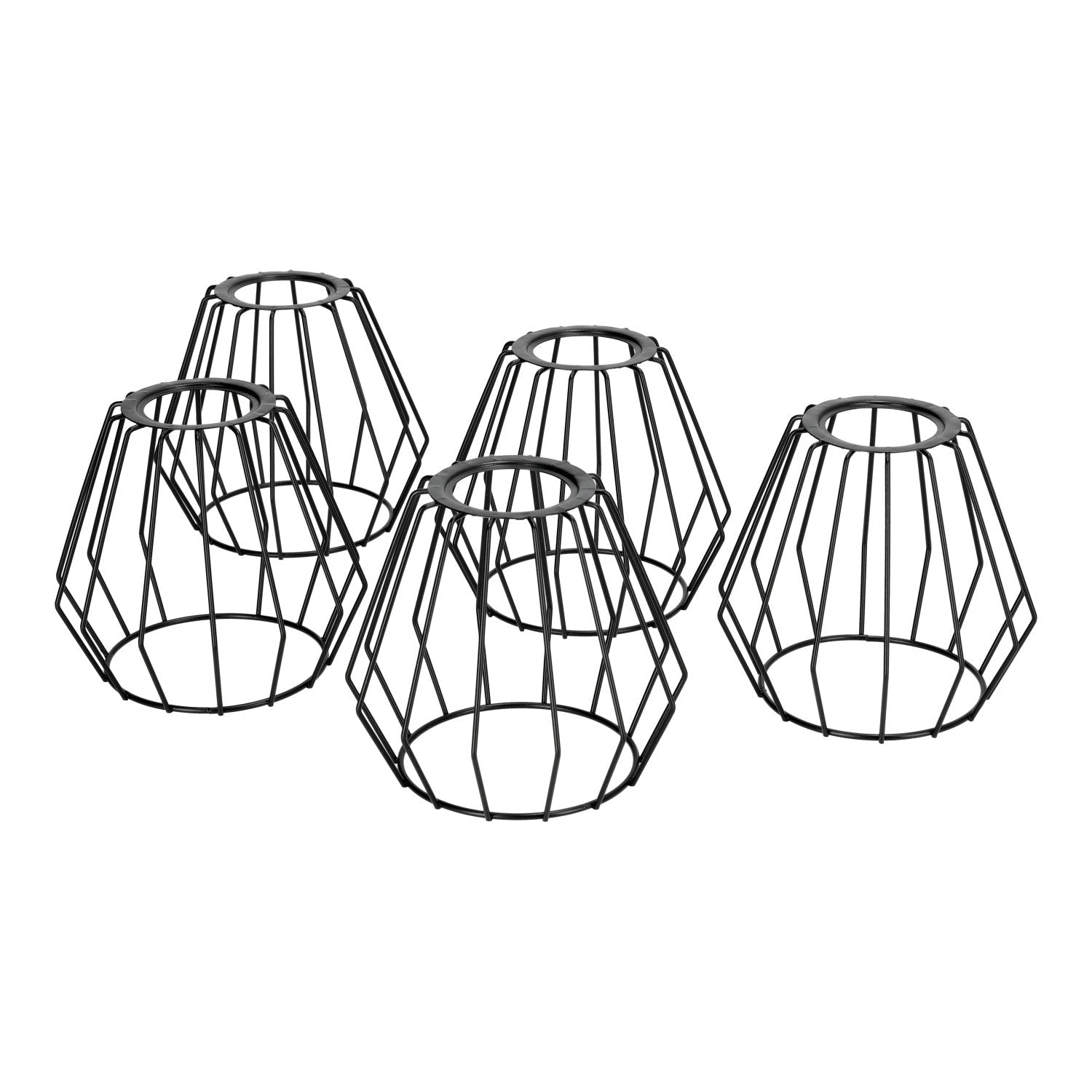 Klosz do girlandy CRETE D1 czarny 5 sztuk do zestawu metalowy 12,5cm - LAITICA