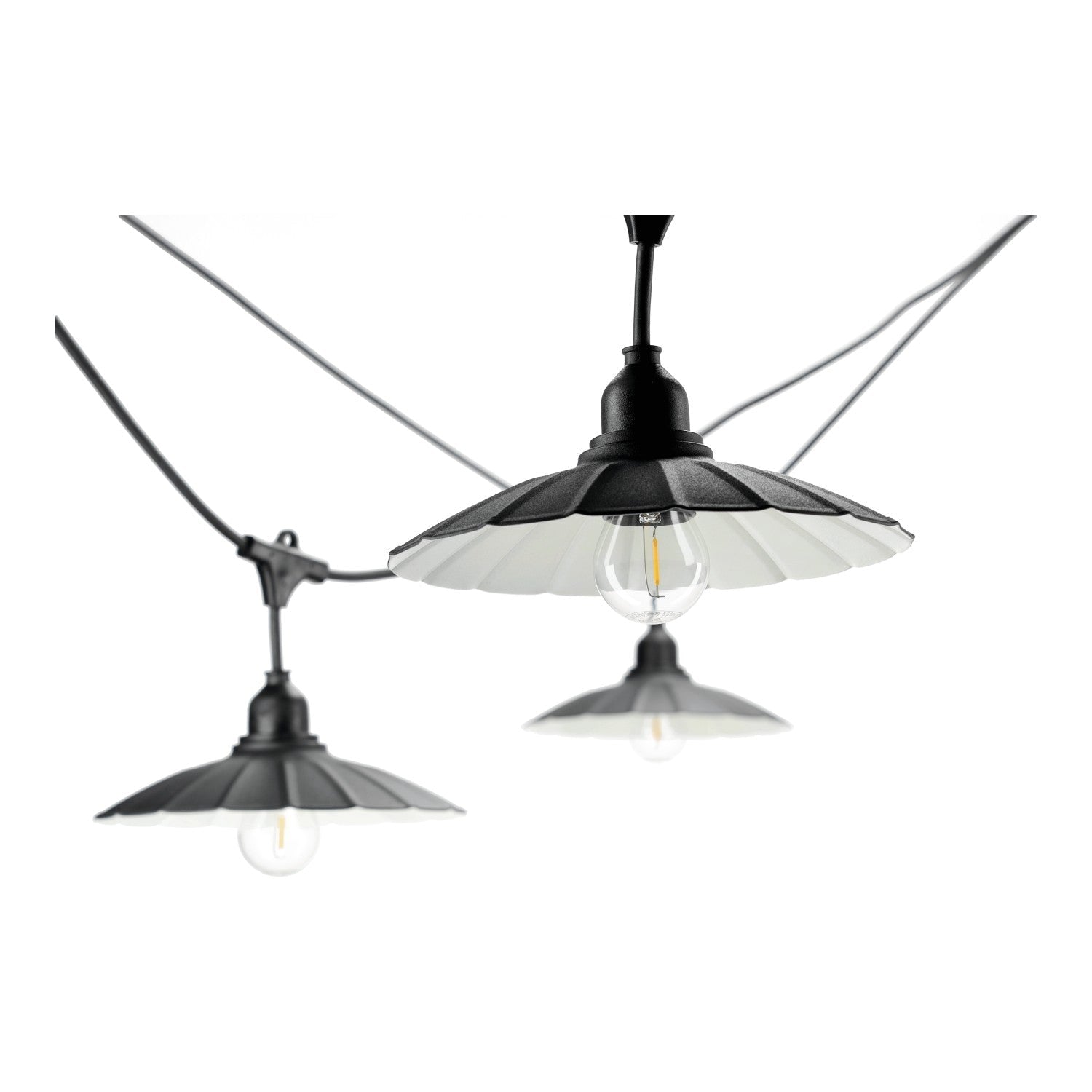 Klosz do girlandy CRETE M1 czarny 5 sztuk do zestawu metalowy 20cm - LAITICA