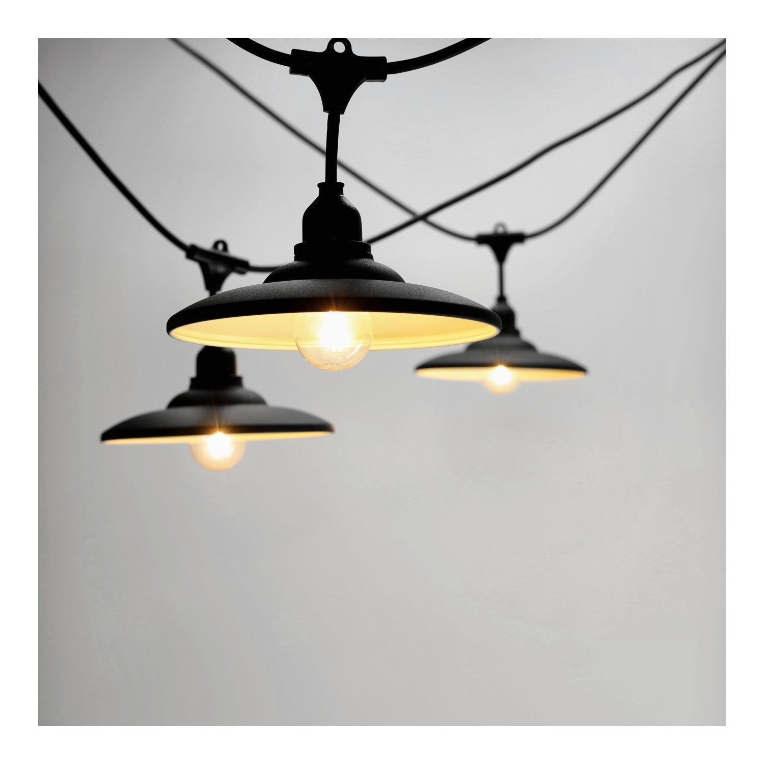Klosz do girlandy CRETE M2 czarny 5 sztuk do zestawu metalowy 19cm - LAITICA