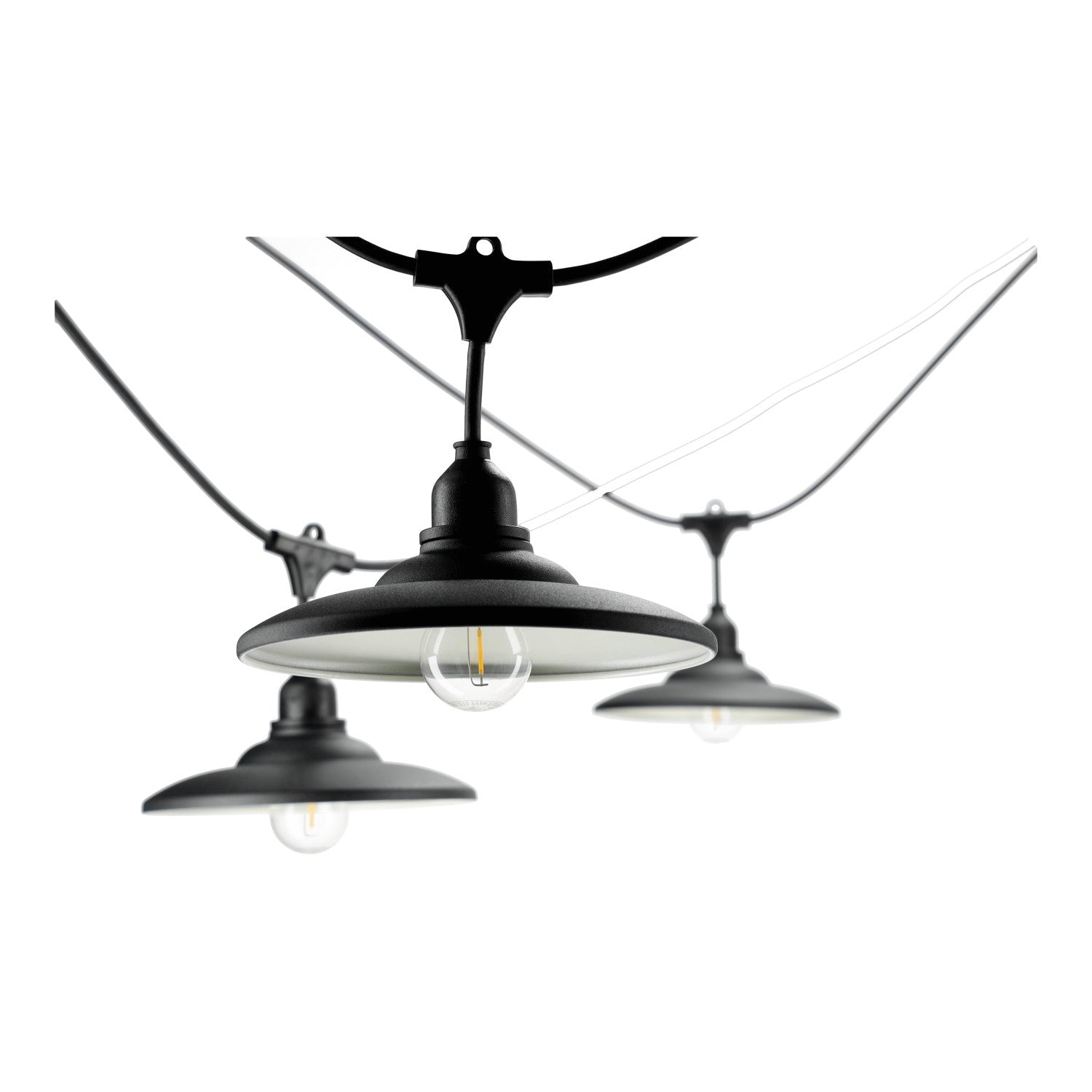 Klosz do girlandy CRETE M2 czarny 5 sztuk do zestawu metalowy 19cm - LAITICA