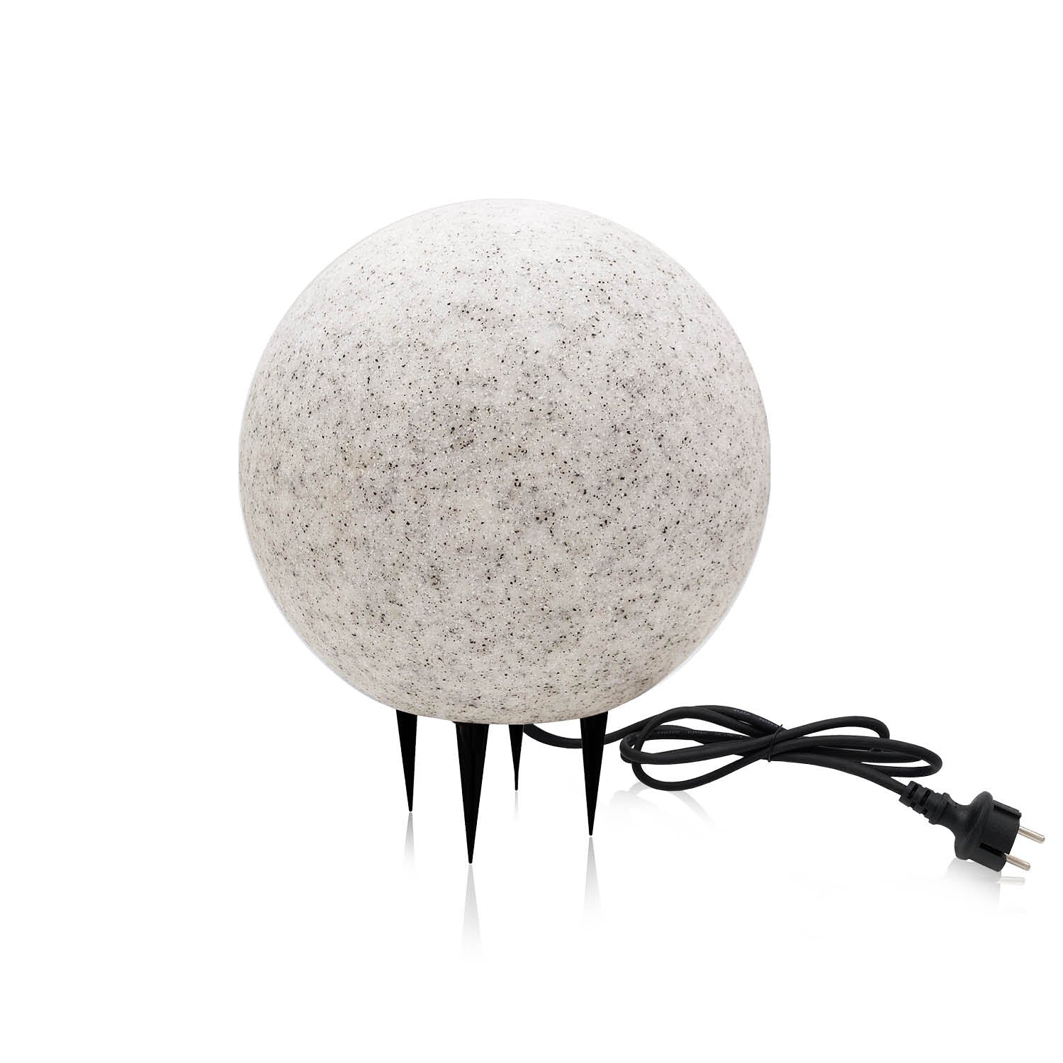 Kula świecąca OGRODOWA FLORA M wodoodporna imitacja marmuru - LAITICA