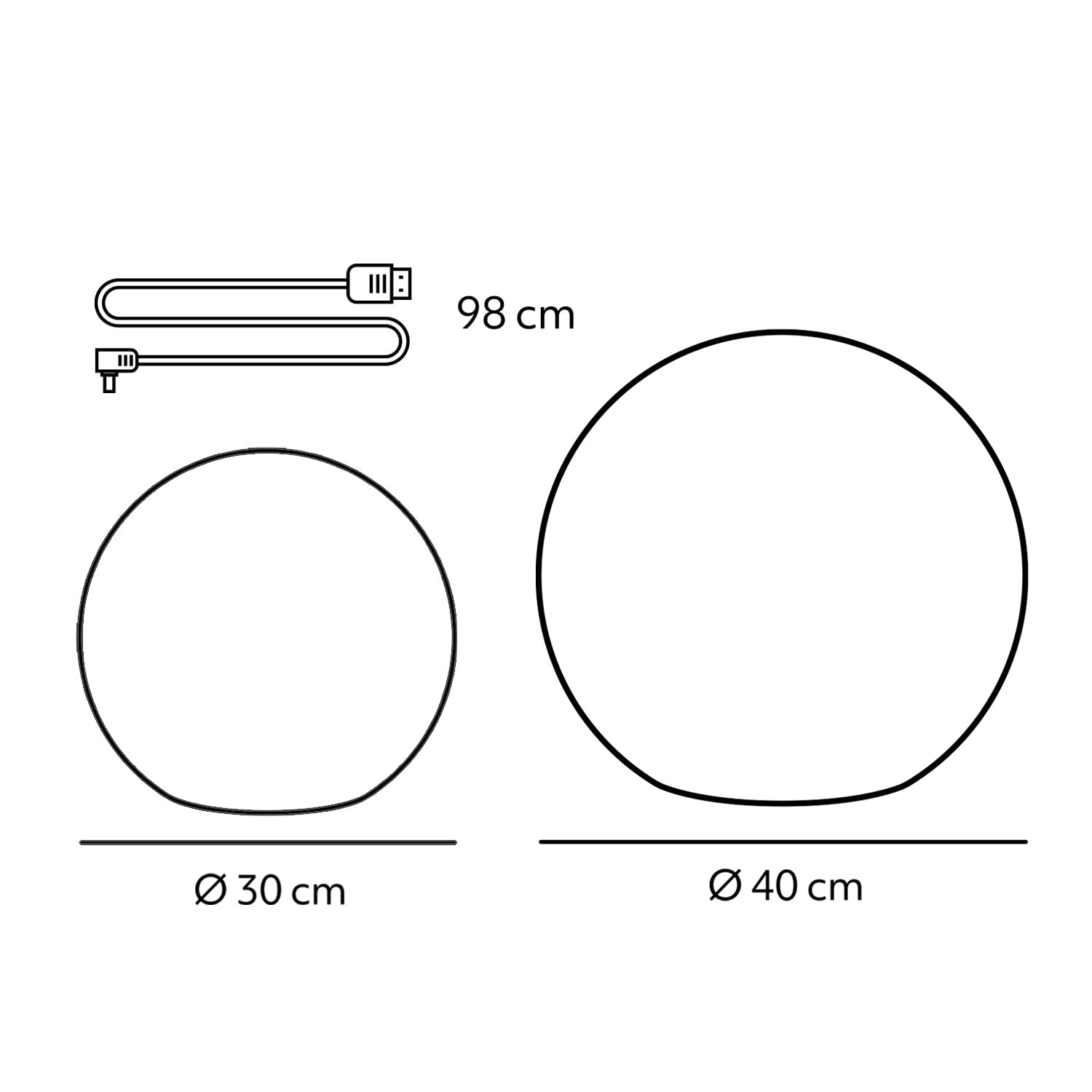 Kule Solarne LED RGB 30cm + 40cm - 3000K z Pilotem – Lampa Ogrodowa Solar - LAITICA