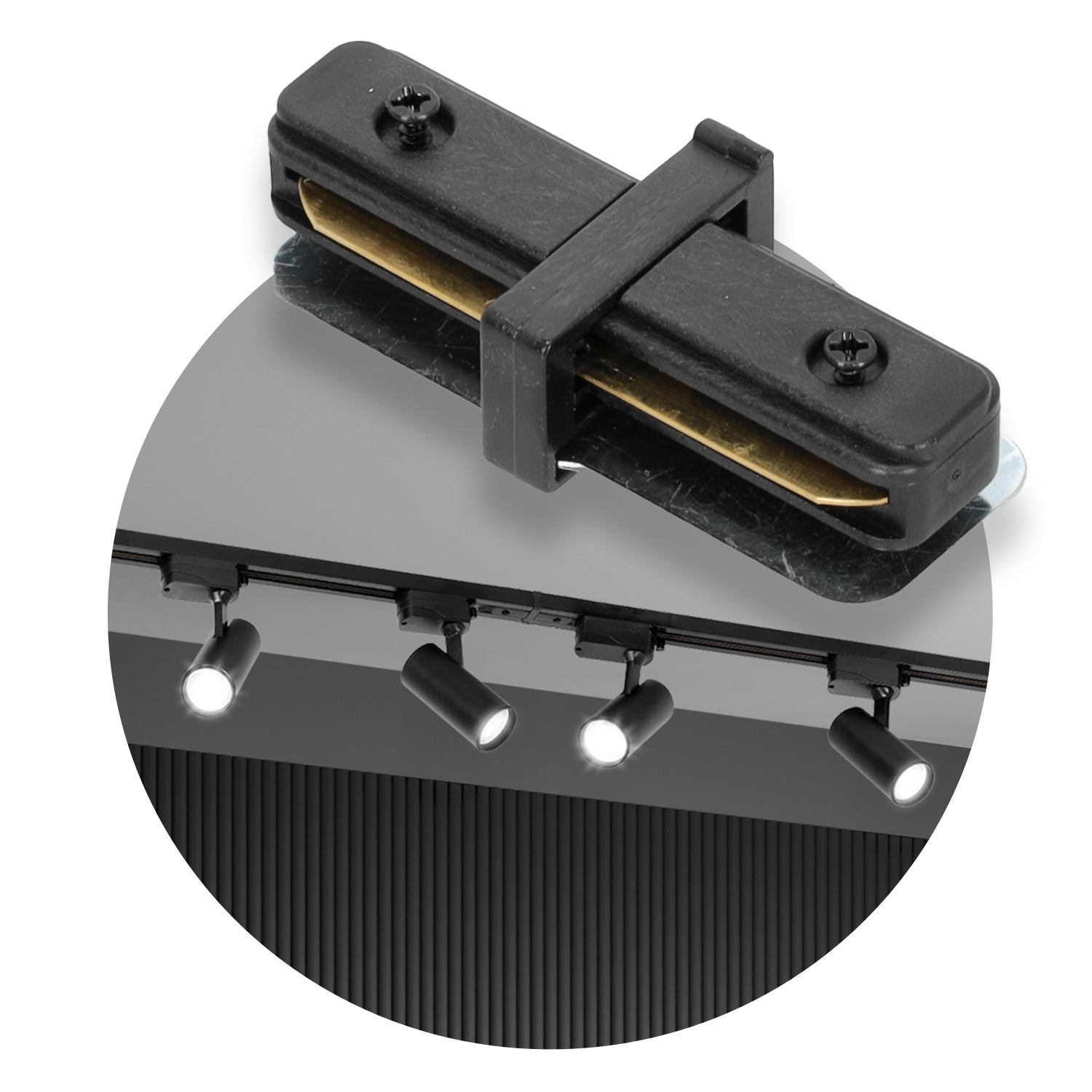 Łącznik do szynoprzewodu 1 - obwodowy I wewnętrzny czarny - LAITICA