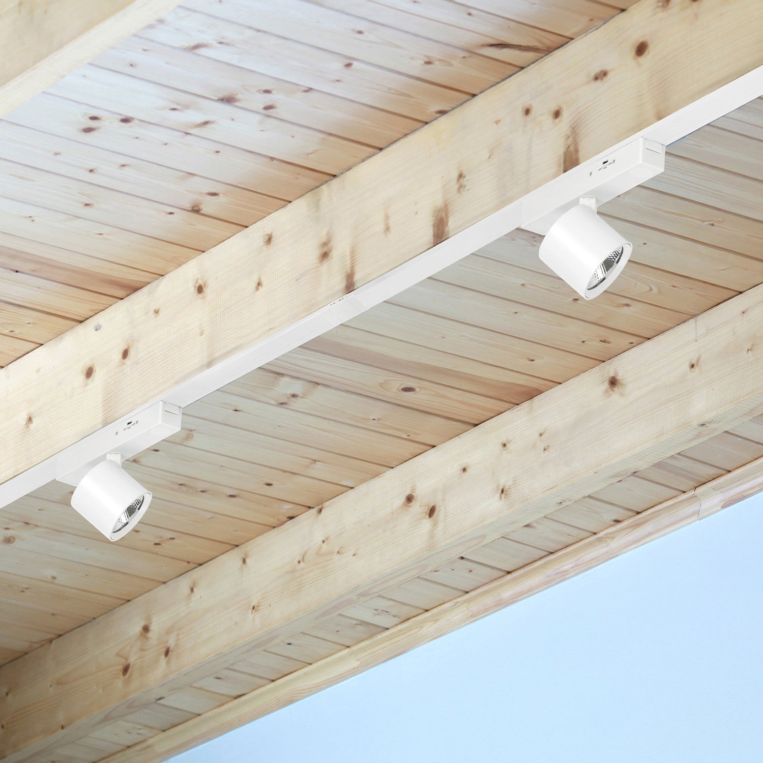 Łącznik I zewnętrzny do szyn magnetycznych – biały, natynkowy - LAITICA