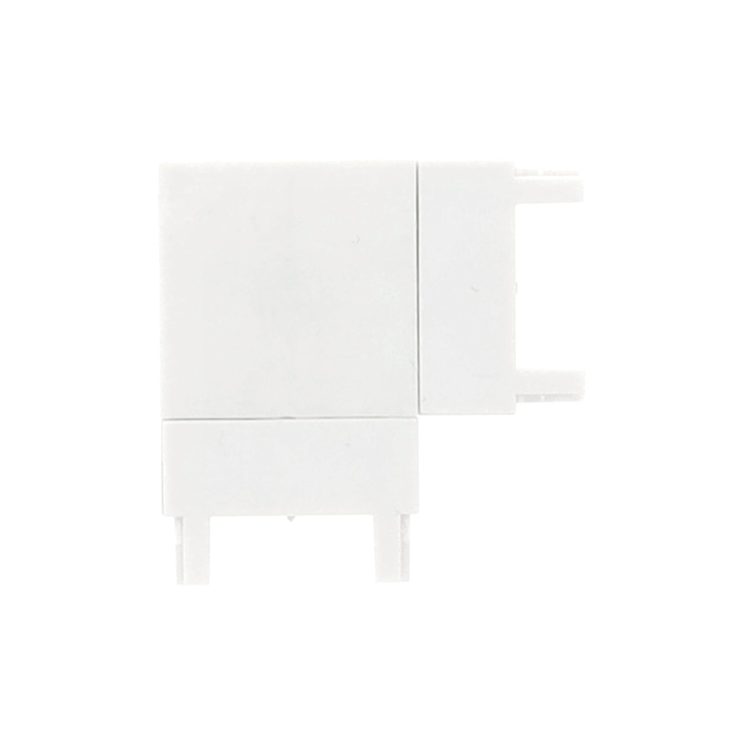 Łącznik L poziomy 90° do jednofazowych szyn magnetycznych - biały - LAITICA