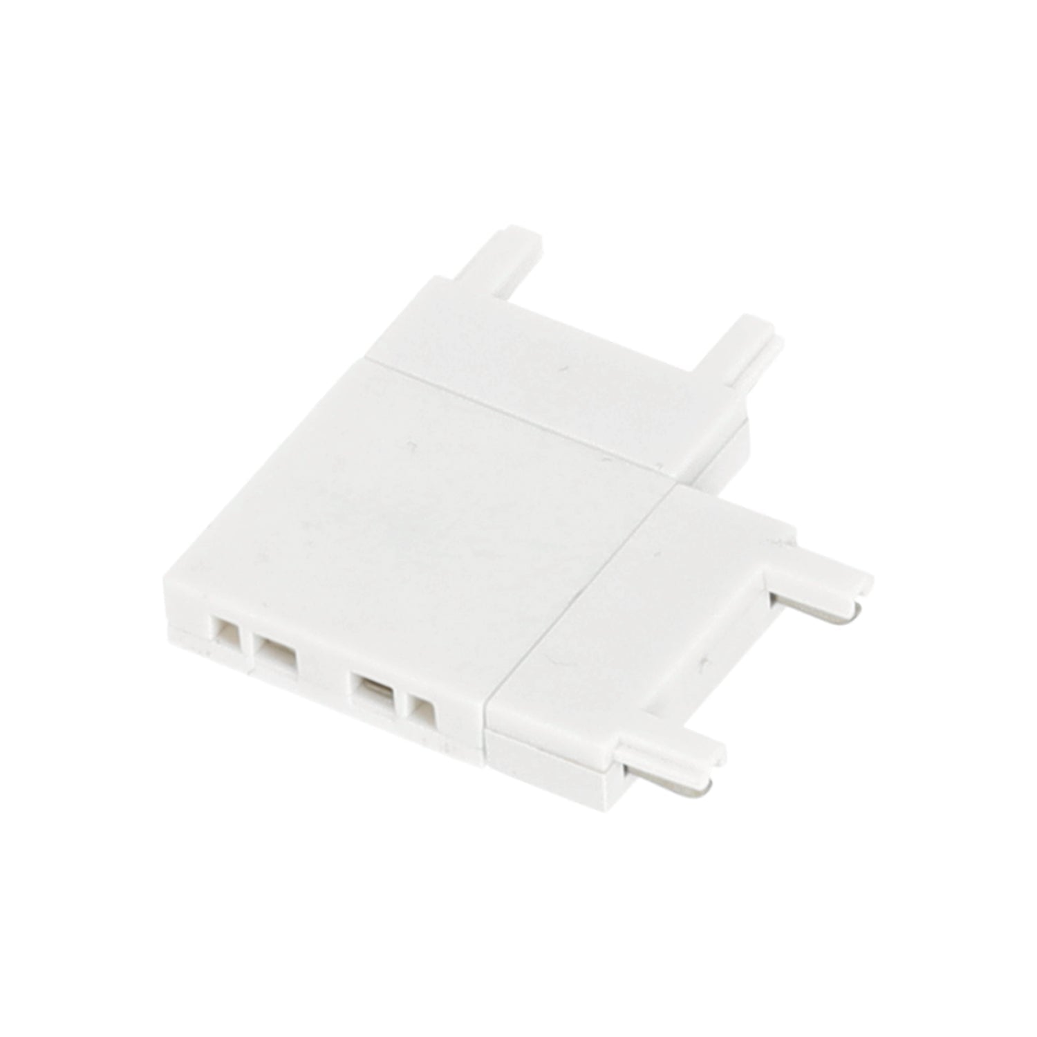 Łącznik L poziomy 90° do jednofazowych szyn magnetycznych - biały - LAITICA