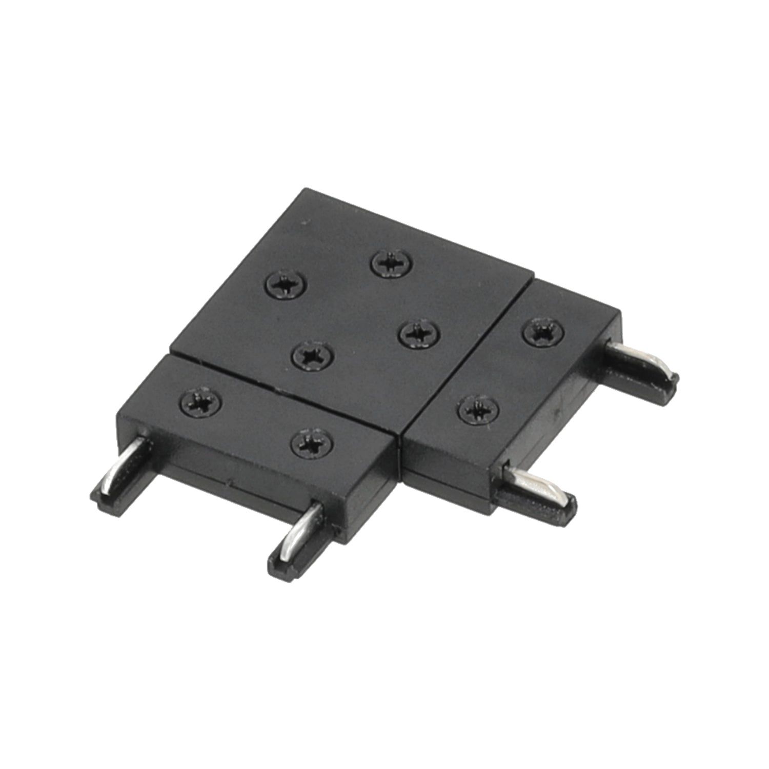 Łącznik L poziomy 90° do jednofazowych szyn magnetycznych - czarny - LAITICA