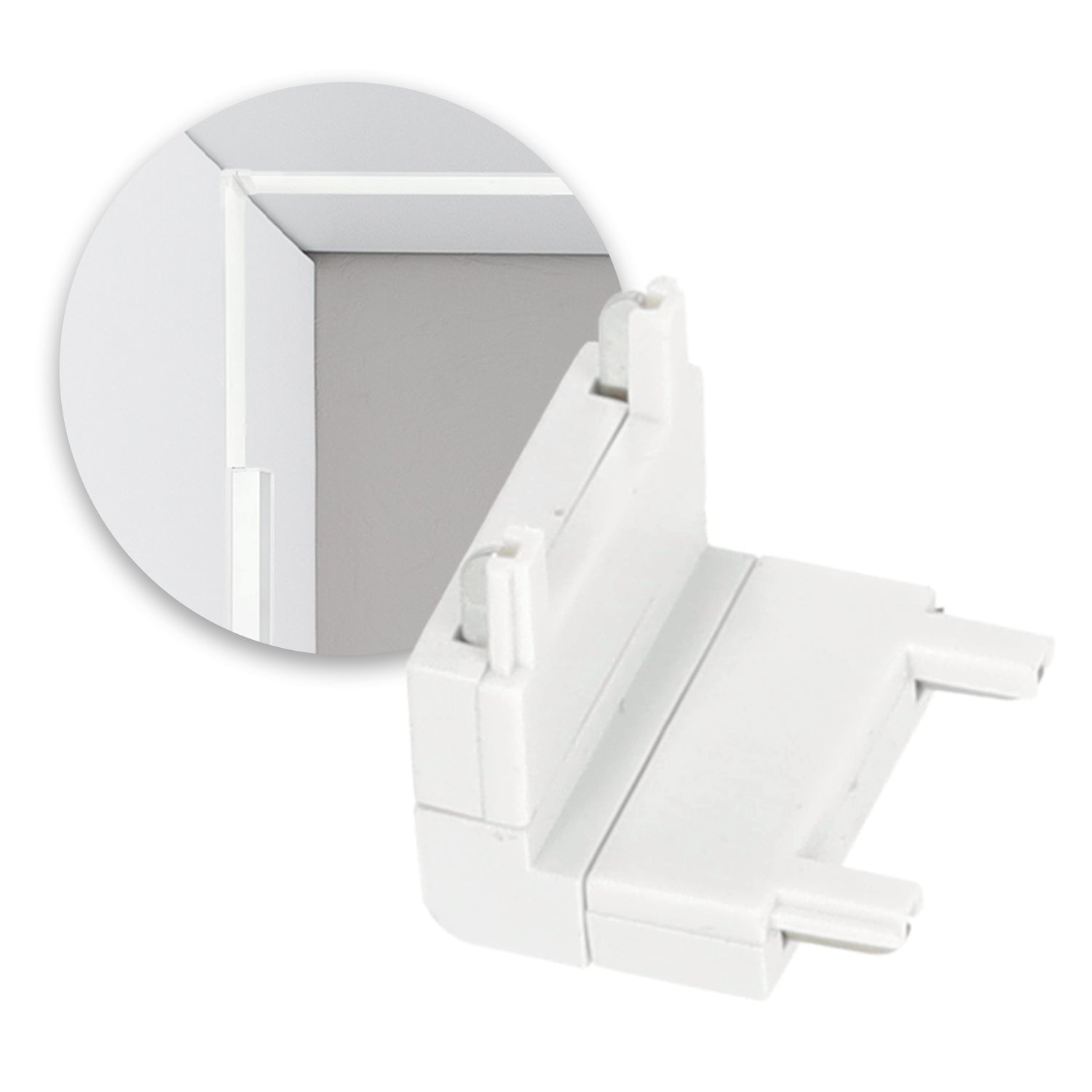 Łącznik pionowy 90° do systemu szynowego magnetycznego LED MAGNE biały - LAITICA