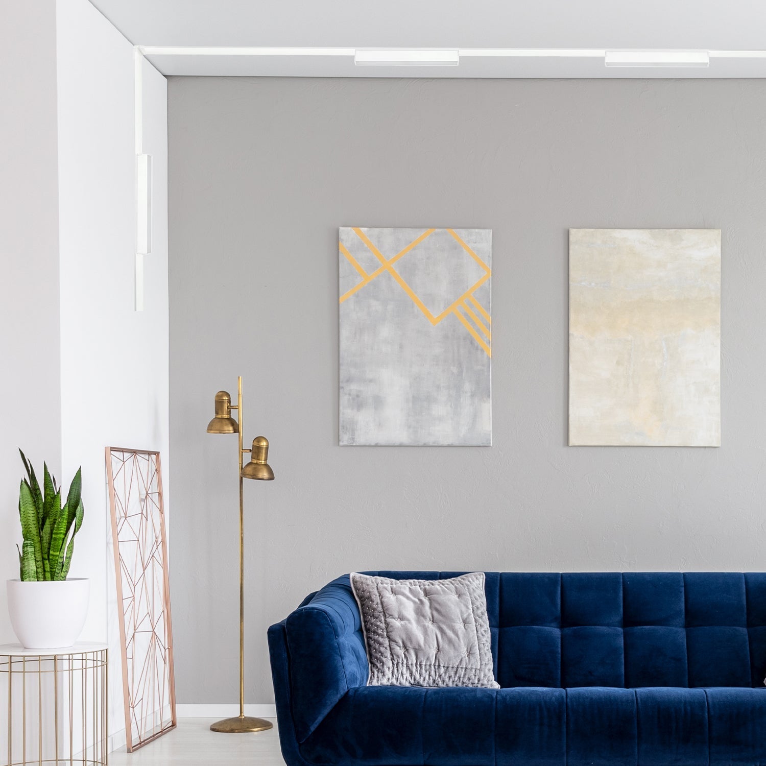 Łącznik pionowy 90° do systemu szynowego magnetycznego LED MAGNE biały - LAITICA