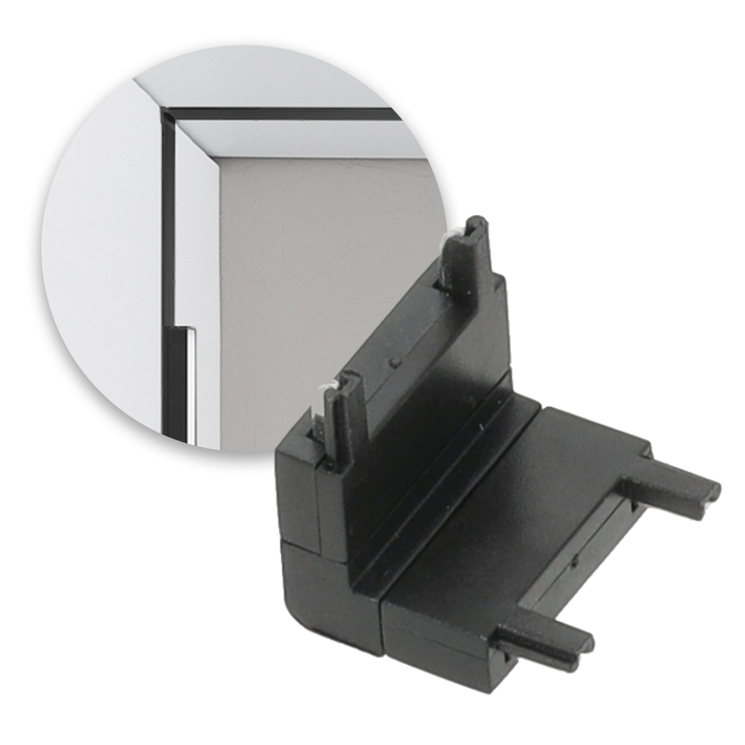 Łącznik pionowy 90° do systemu szynowego magnetycznego LED MAGNE czarny - LAITICA