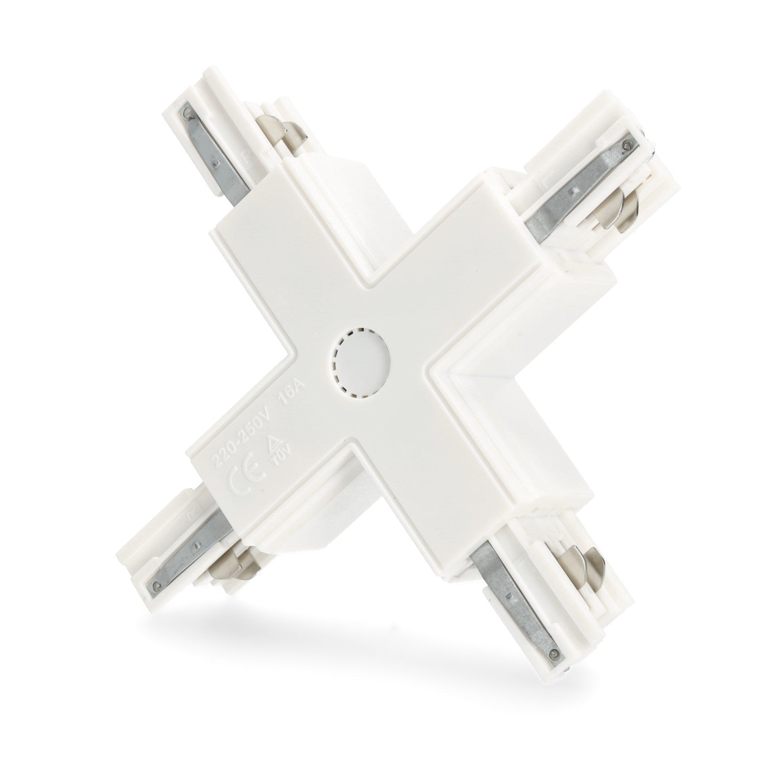 Łącznik 'X' do łączenia szyn ZEWNĘTRZNY BIAŁY do LED NEXTRACK - LAITICA