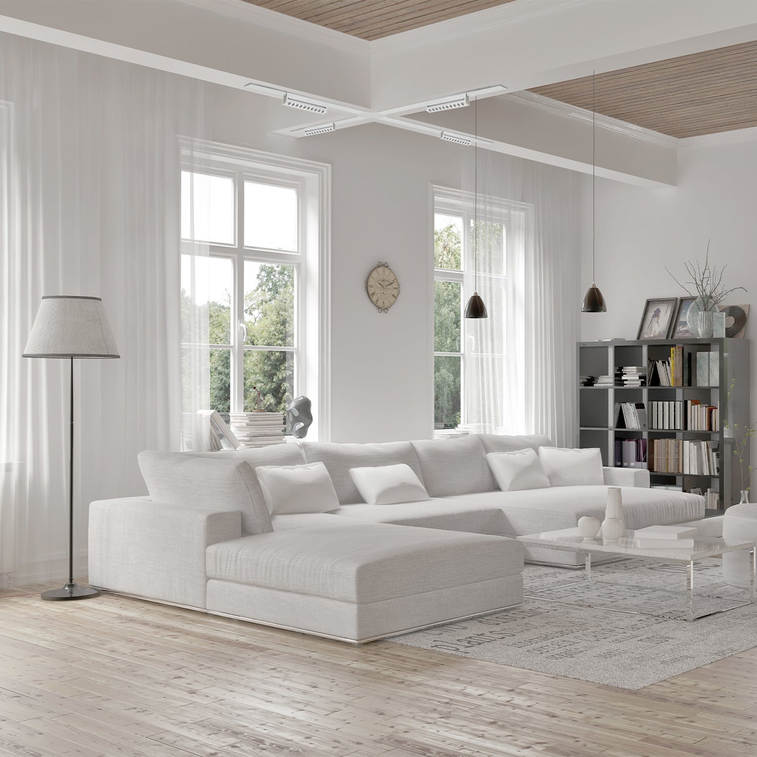 Łącznik X krzyżowy do systemów szynowych magnetycznych – połączenie 4 szyn - biały - LAITICA