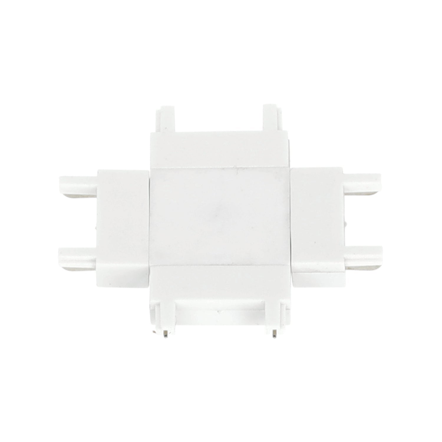 Łącznik X krzyżowy do systemów szynowych magnetycznych – połączenie 4 szyn - biały - LAITICA