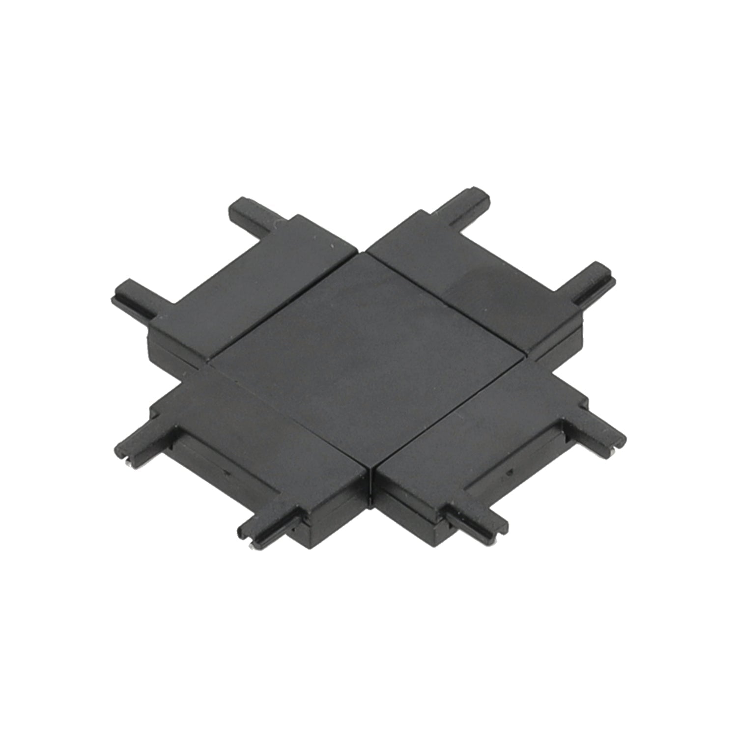 Łącznik X krzyżowy do systemów szynowych magnetycznych – połączenie 4 szyn czarny - LAITICA