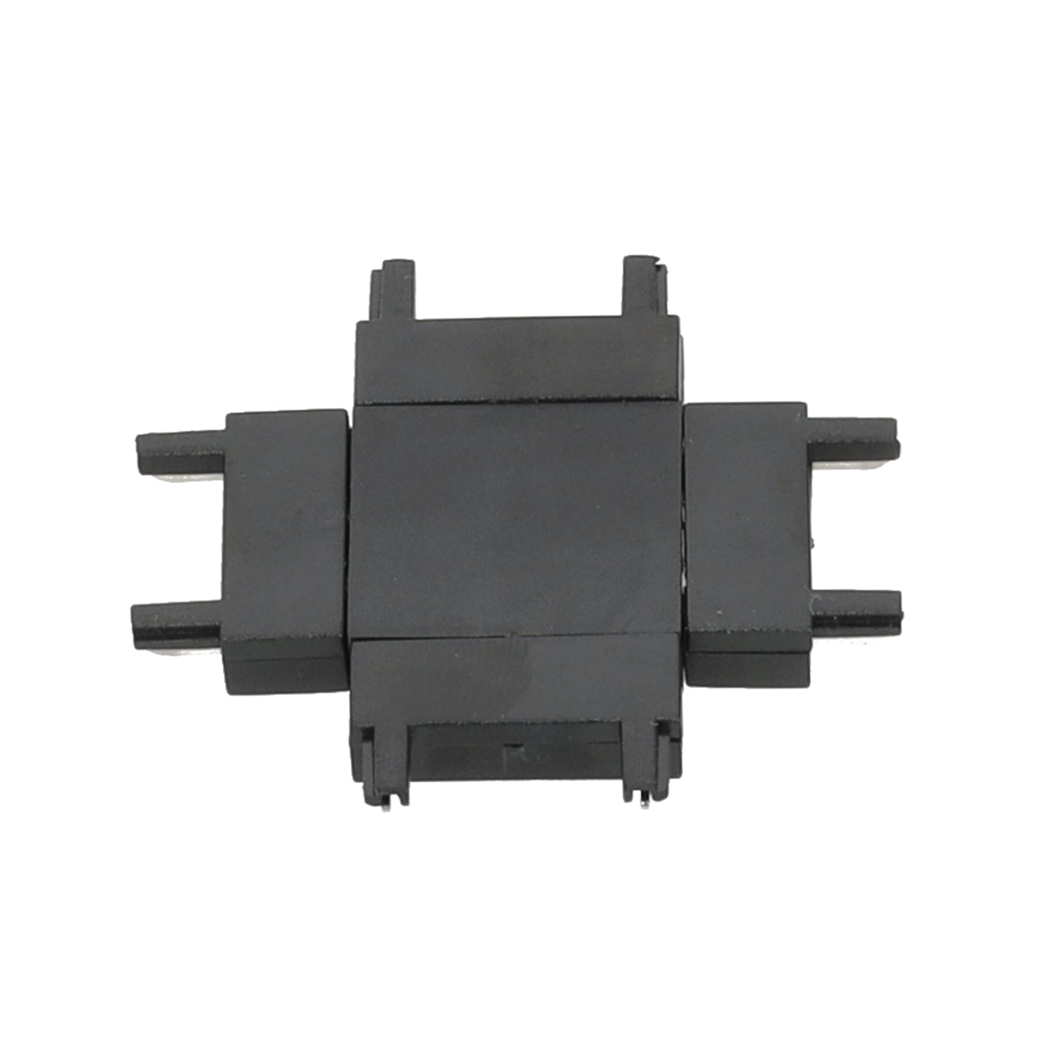 Łącznik X krzyżowy do systemów szynowych magnetycznych – połączenie 4 szyn czarny - LAITICA