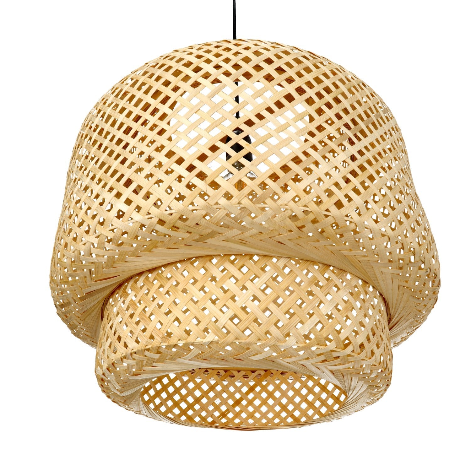 Lampa bambusowa BONN boho wisząca - LAITICA