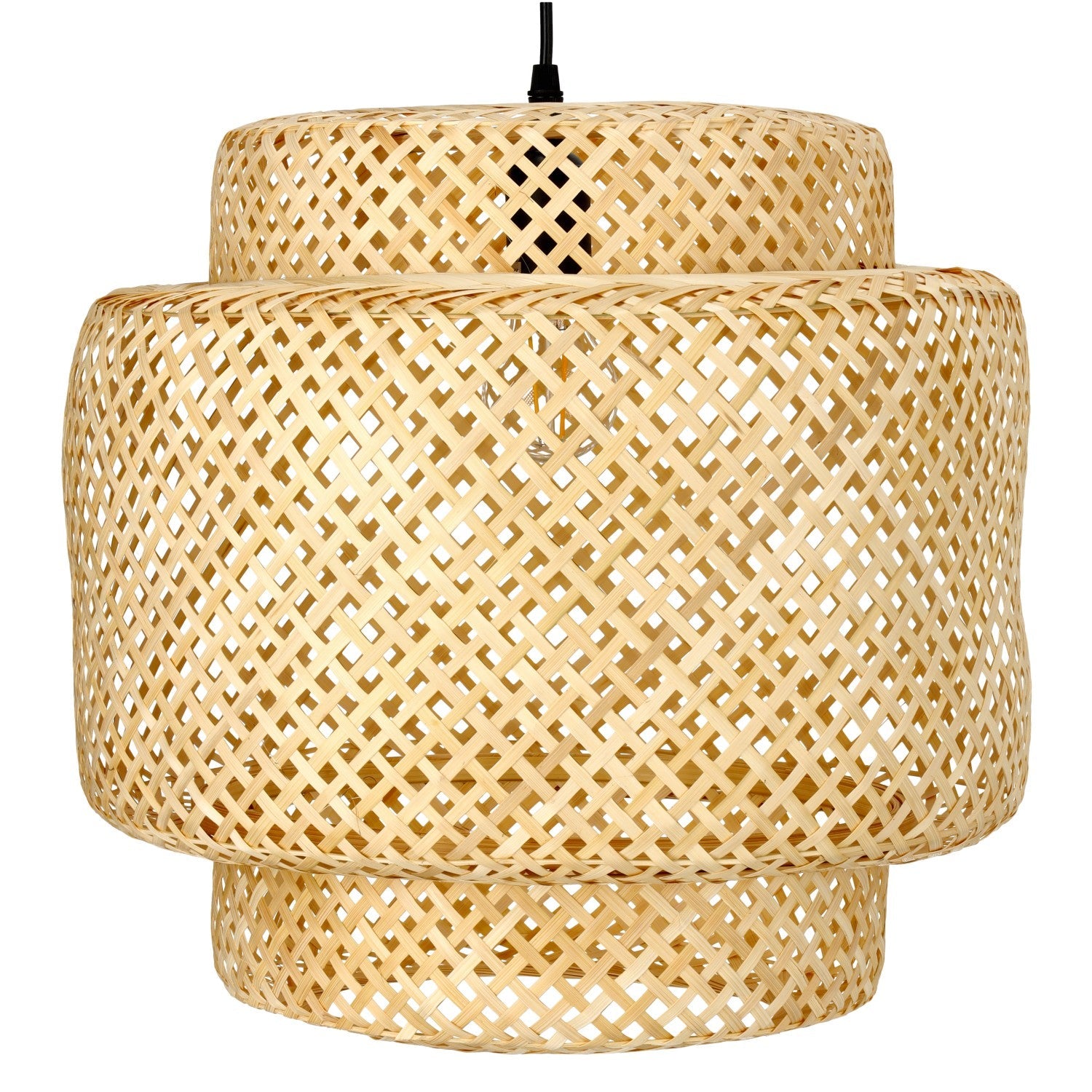 Lampa bambusowa BONN boho wisząca - LAITICA