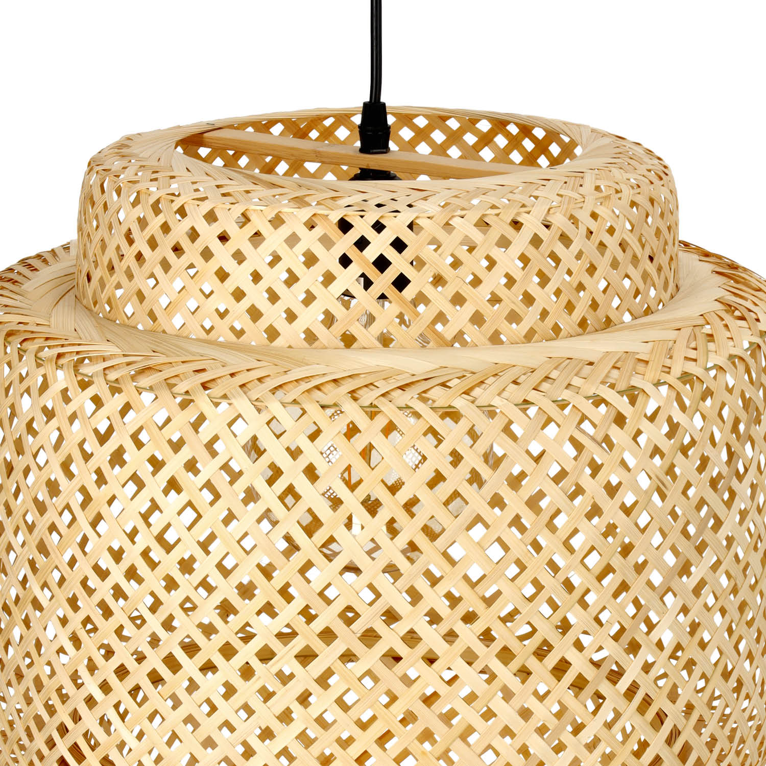 Lampa bambusowa BONN boho wisząca - LAITICA