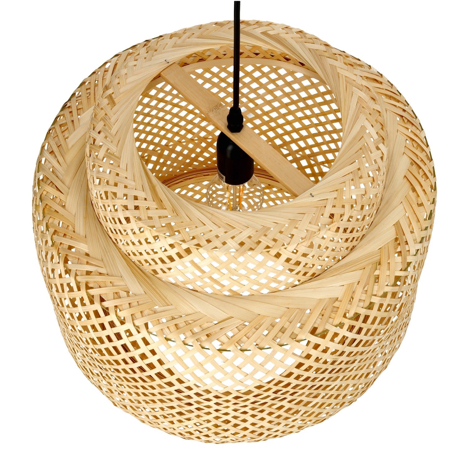 Lampa bambusowa BONN boho wisząca - LAITICA