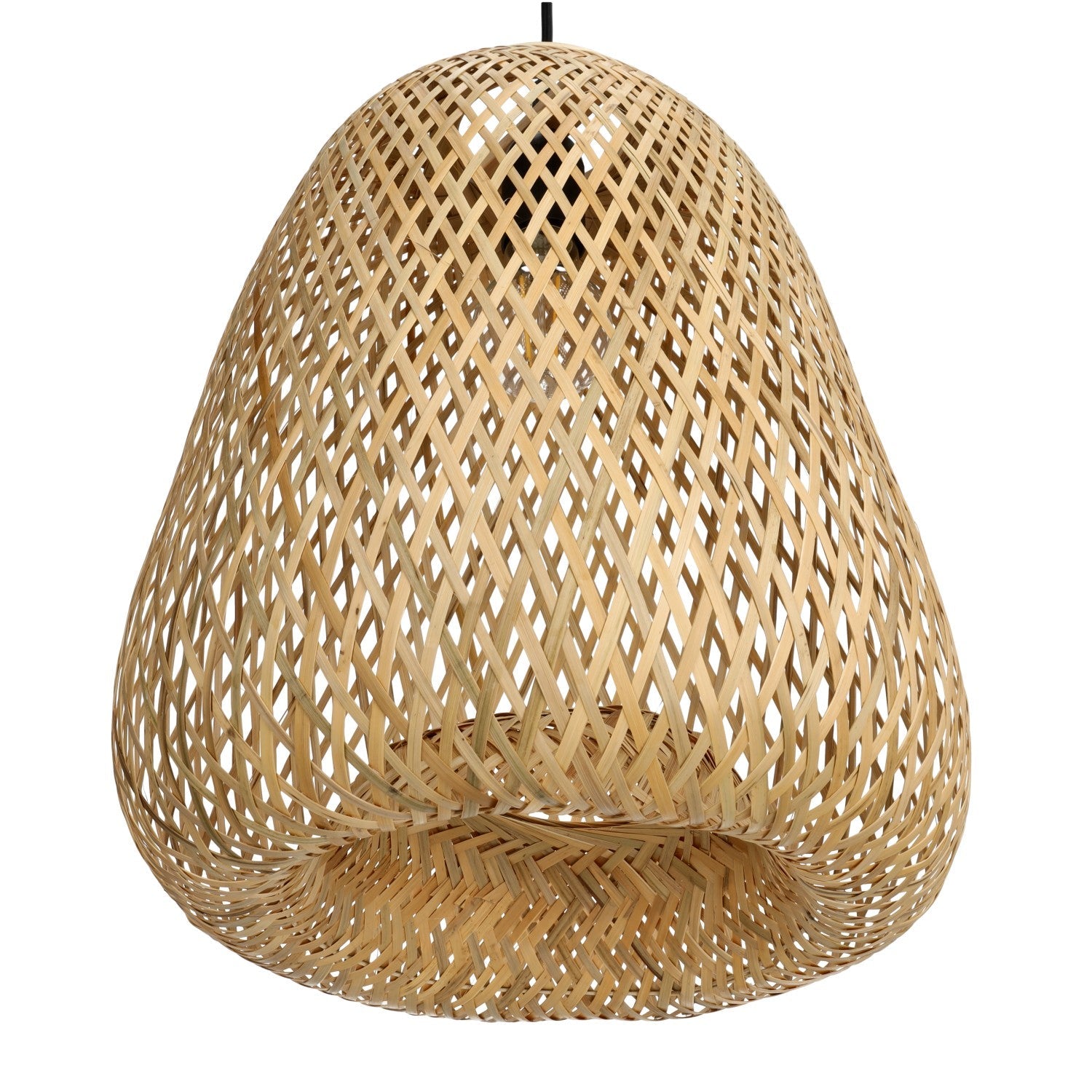 Lampa boho BEIRUT wisząca E27 lampa sufitowa BAMBUS pleciona na E27 - LAITICA