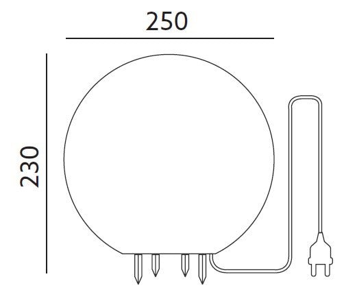 Lampa Kula świecąca OGRODOWA FLORA wodoodporna imitacja marmuru - Zestaw 3szt - LAITICA
