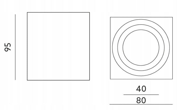 Lampa łazienkowa sufitowa Oprawa Wodoodporna Natynkowa TUBA AQUALOCK CZARNA - LAITICA