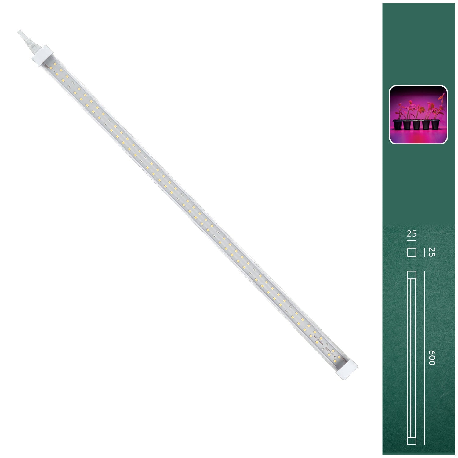 Lampa LED do Uprawy Roślin 15W Listwa 60cm Oświetlenie LED Do Wzrostu - LAITICA