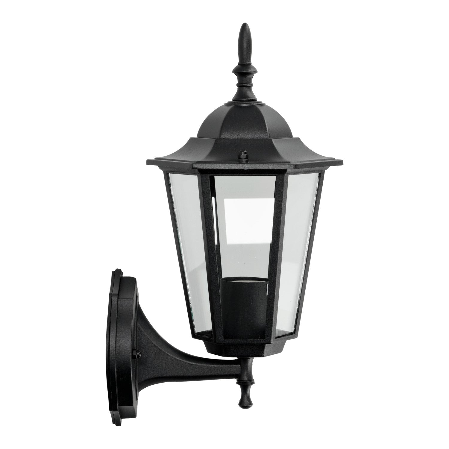 Lampa ogrodowa ścienna CZARNA kinkiet zewnętrzny stylowa IP54 E27 latarnia - LAITICA