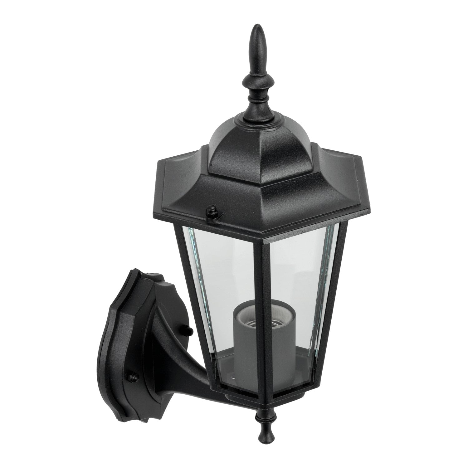 Lampa ogrodowa ścienna CZARNA kinkiet zewnętrzny stylowa IP54 E27 latarnia - LAITICA