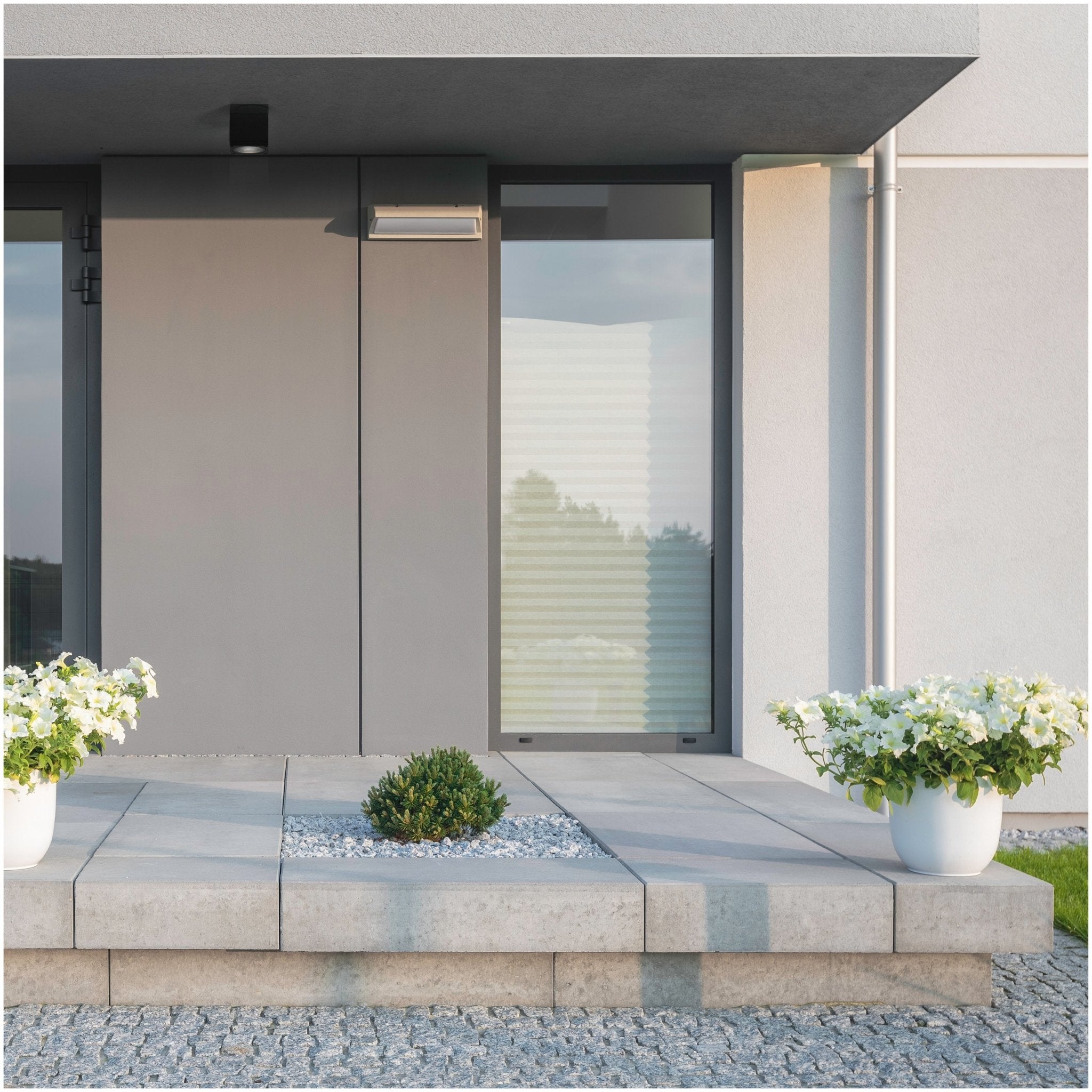 Lampa ogrodowa zewnętrzna AVA 1 czarna KWADRATOWA GU10 sufitowa wodoodporna - LAITICA