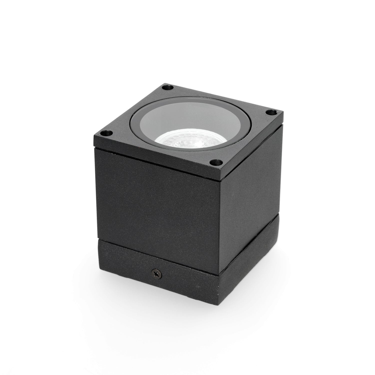 Lampa ogrodowa zewnętrzna AVA 1 czarna KWADRATOWA GU10 sufitowa wodoodporna - LAITICA