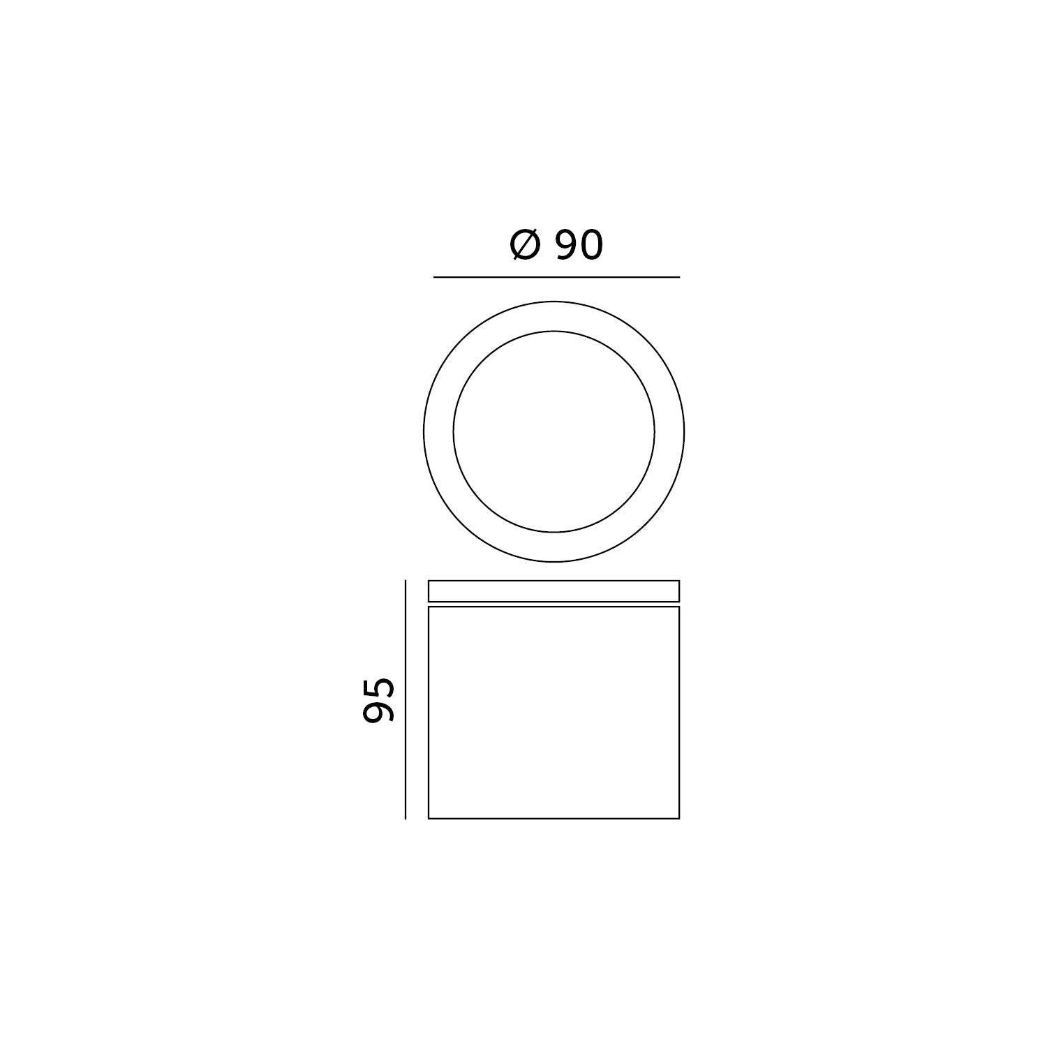 Lampa ogrodowa zewnętrzna AVA 2 czarna OKRĄGŁA GU10 sufitowa wodoodporna - LAITICA