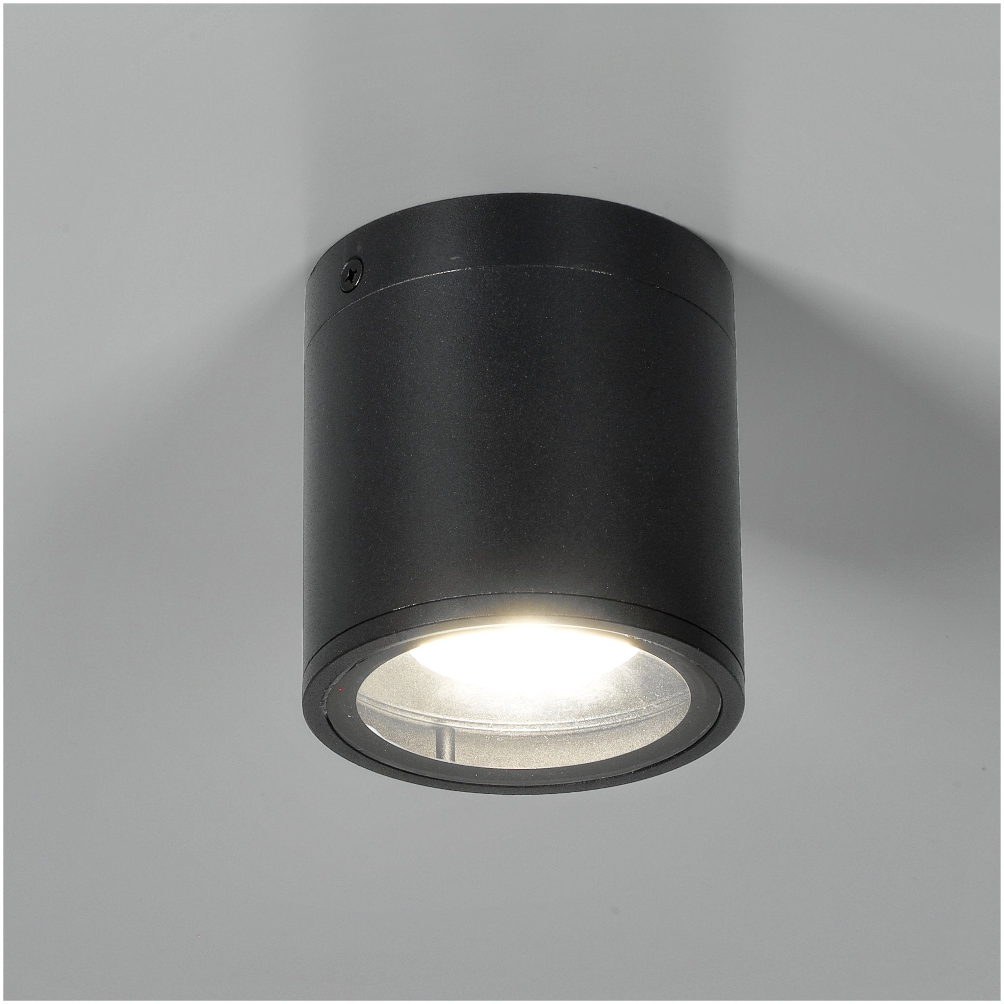 Lampa ogrodowa zewnętrzna AVA 2 czarna OKRĄGŁA GU10 sufitowa wodoodporna - LAITICA