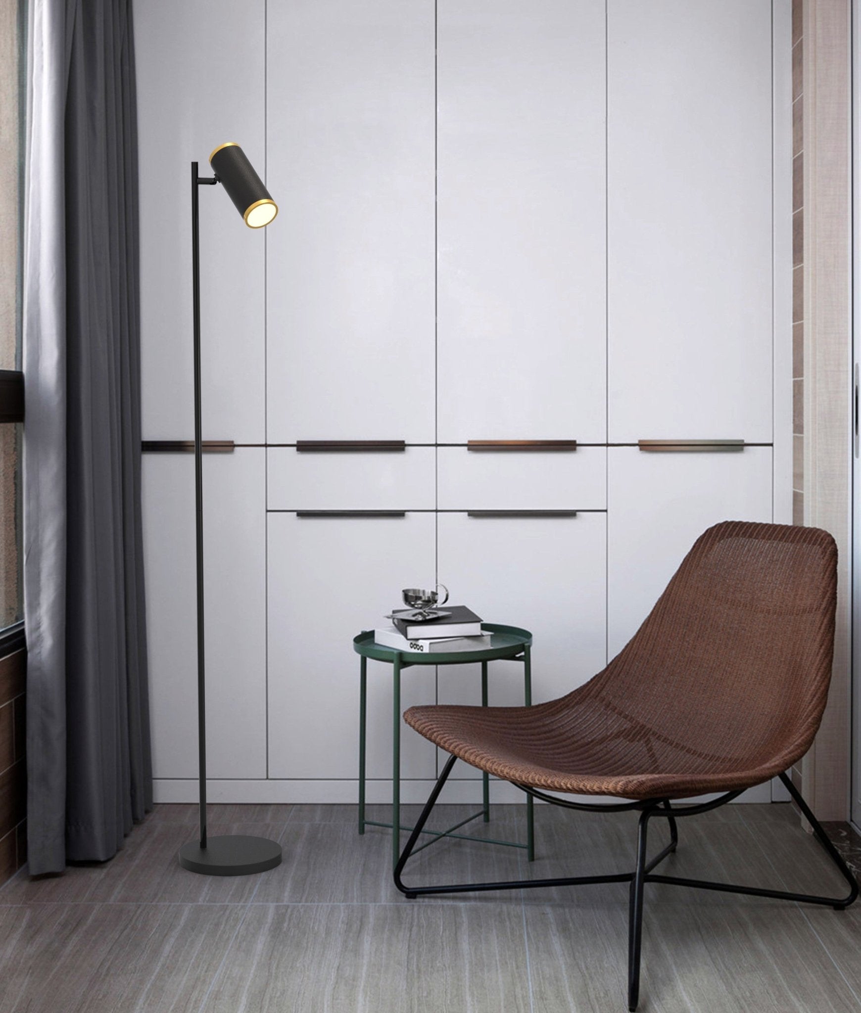 Lampa podłogowa LED MALTA regulowany klosz 1 punkt światła stojąca 3000K - LAITICA