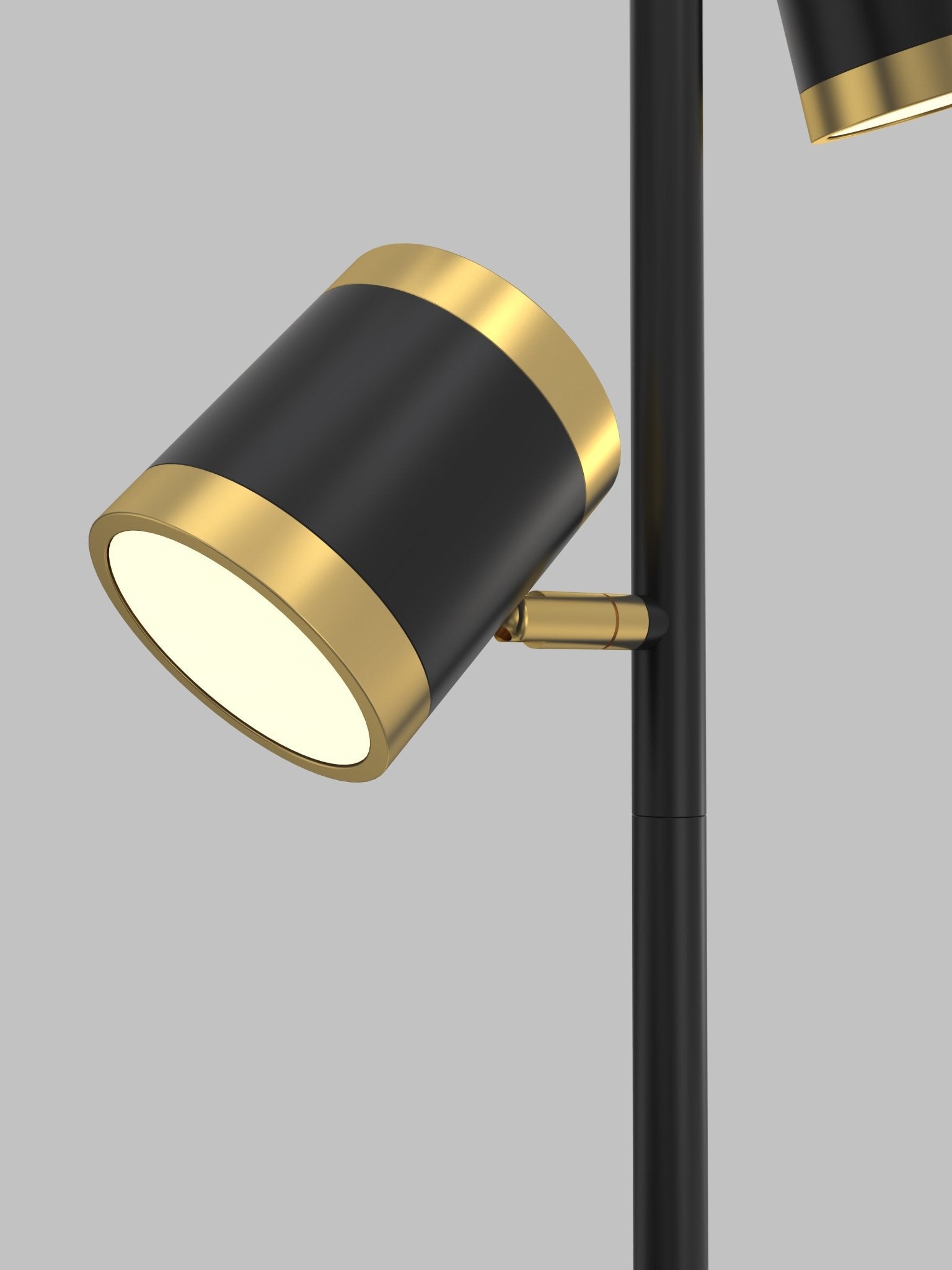 Lampa podłogowa LED MALTA regulowany klosz 3 punkty światła stojąca 3000K - LAITICA