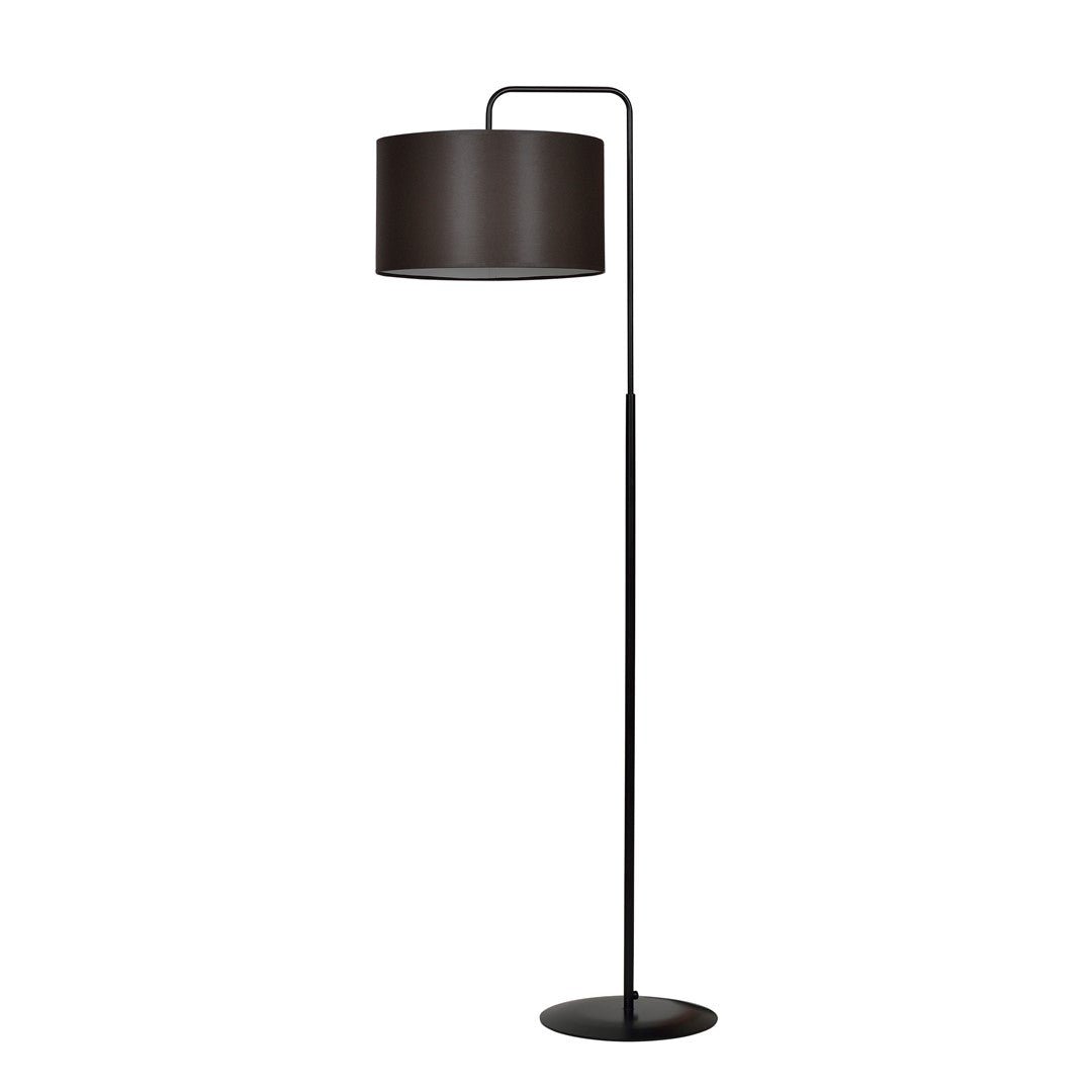 Lampa podłogowa TRAPO LP1 BL WENGE czarna wenge abażur - LAITICA