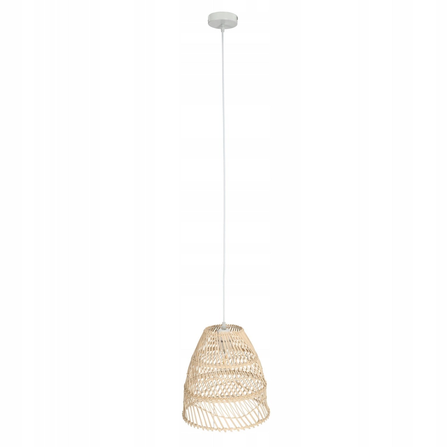 Lampa Rattanowa BOHO Wisząca Sufitowa na E27 do Salonu Odcienie beżu - LAITICA