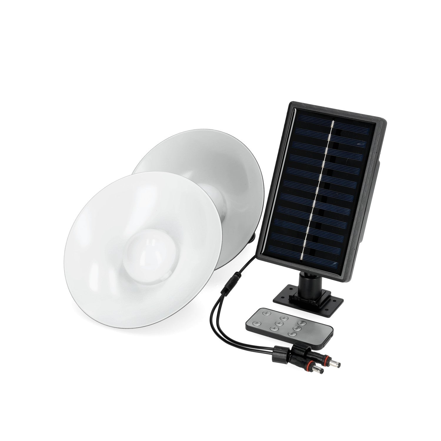 Lampa solarna CAIRO 2x0,5W oświetlenie zewnętrzne barwa zimna DWA KLOSZE - LAITICA