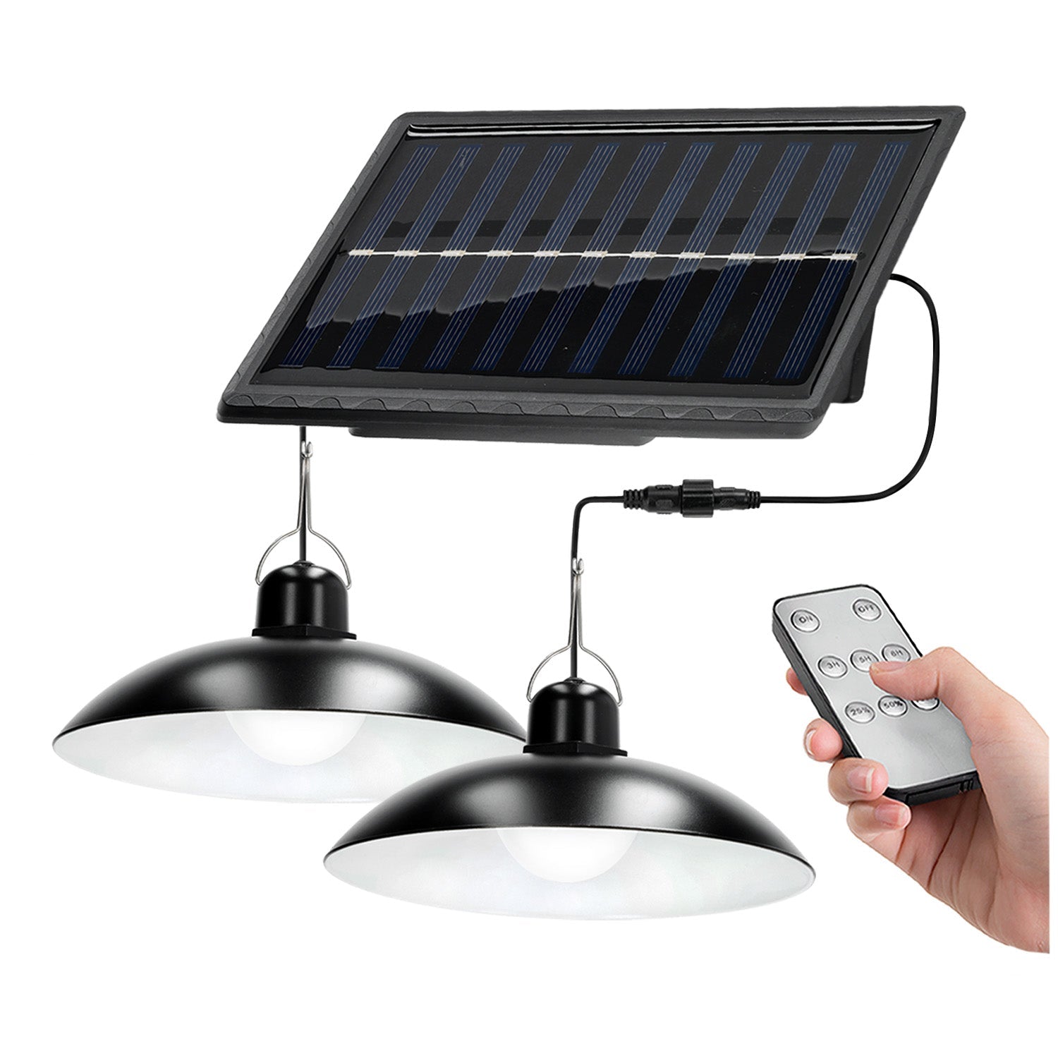 Lampa solarna CAIRO 2x0,5W oświetlenie zewnętrzne barwa zimna DWA KLOSZE - LAITICA