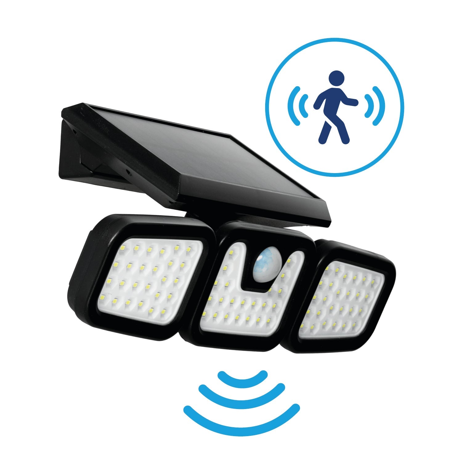 LAMPA SOLARNA LED Czujnik Ruchu Zmierzchu Ogrodowa 3 tryby 6000K Zimna - LAITICA